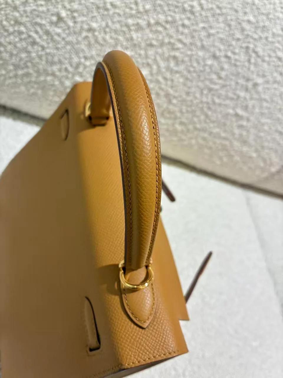 SA超美品 HERMÈS 爱马仕 Kelly 25 外缝 2S 芝麻色 Sesame Epsom牛皮 金扣 B刻 2023年 - 13