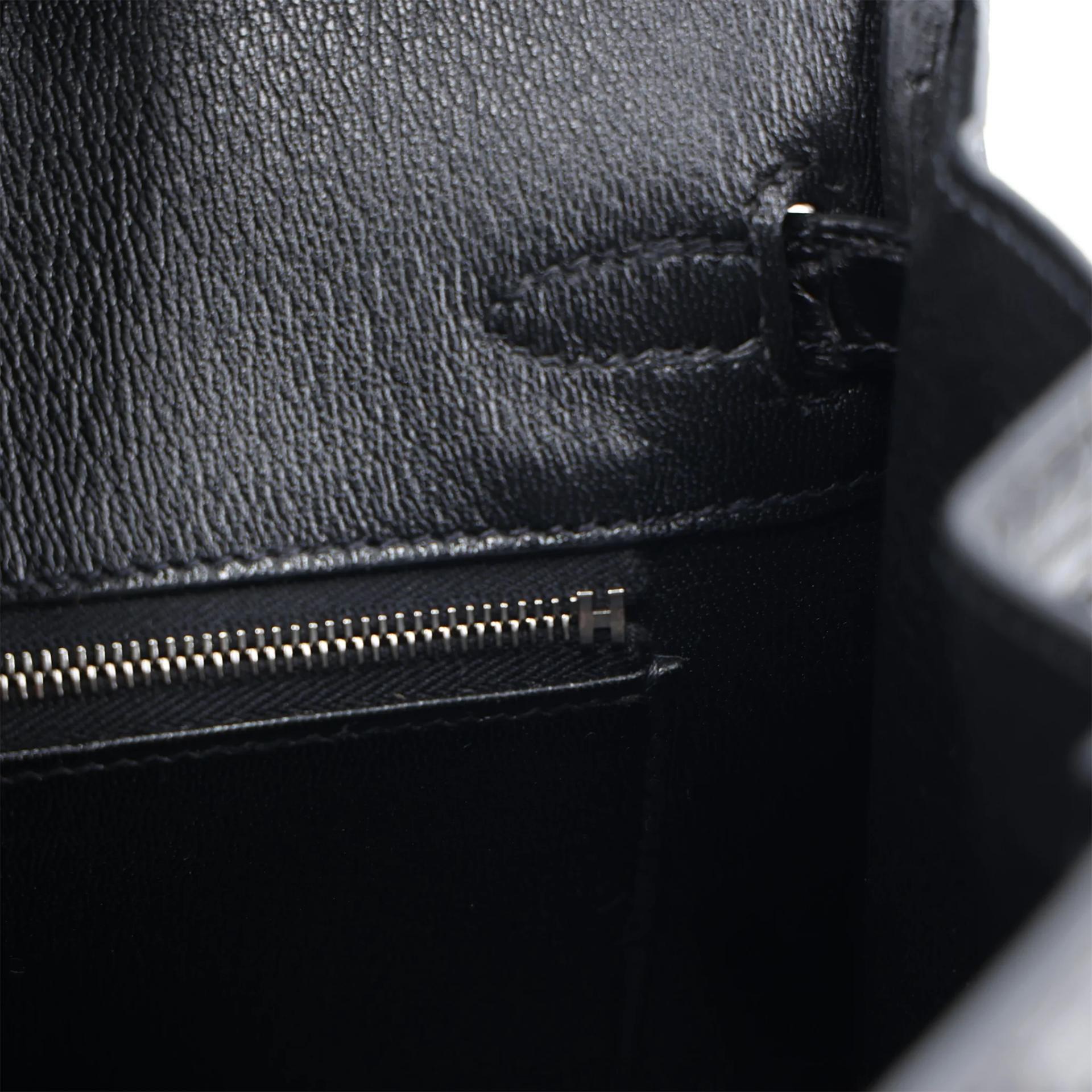 ランク N 新品 HERMÈS エルメス バーキン25 ブラック (89) クロコダイル アリゲーター マット シルバー金具 G刻印 (2026) - 15