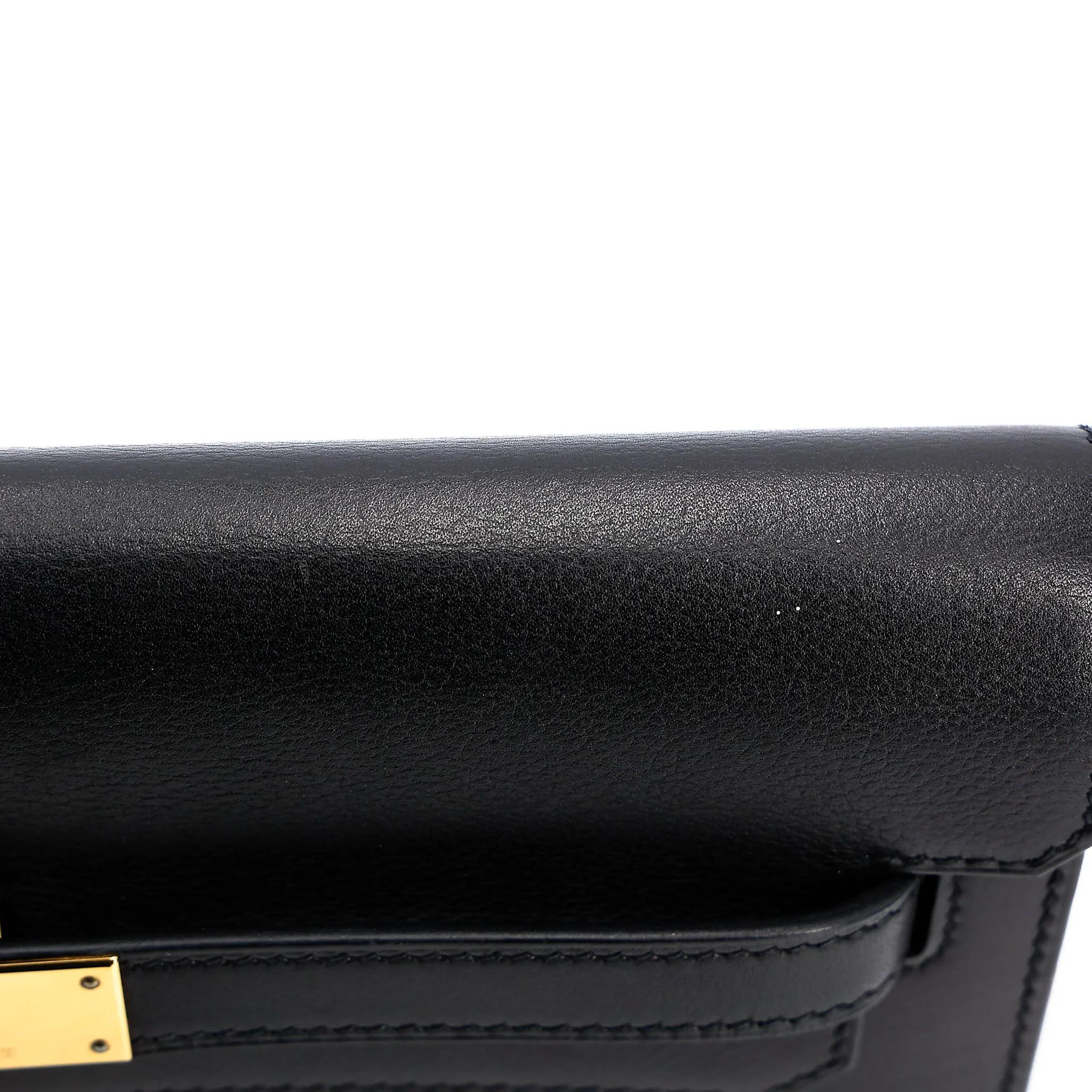 中古AB HERMÈS 愛馬仕 Kelly depeches 25 公文包 89 黑色 Noir (Black) Evergrain皮 金扣 Y刻 2020年 - 10