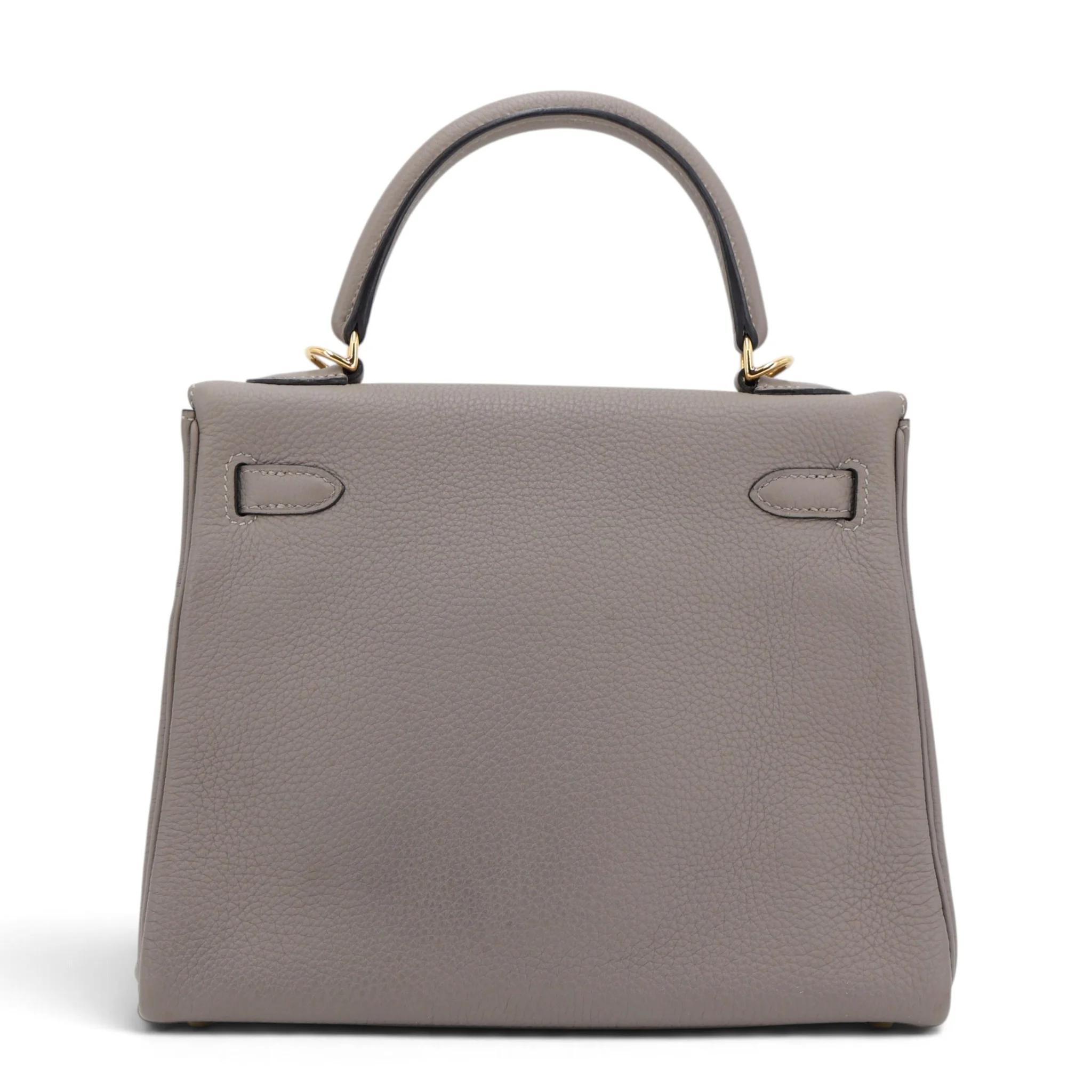 SA超美品 HERMÈS 愛馬仕 Kelly 25 M8 銀河灰 Gris Asphalte Togo小牛皮 金扣 A刻 2017年 - 2