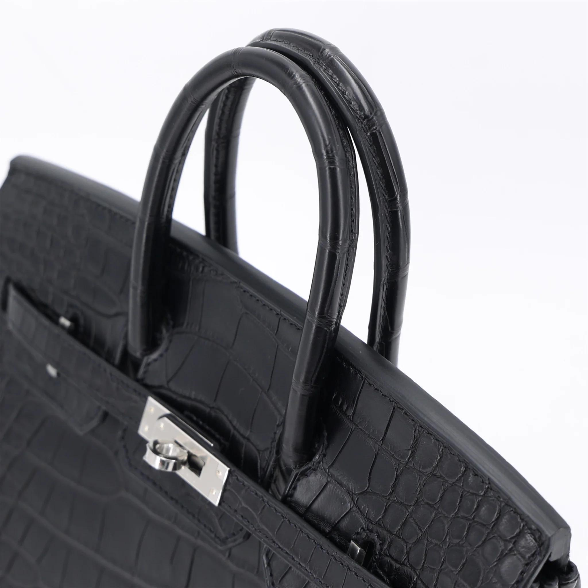 全新 HERMÈS 愛馬仕 Birkin 25 89 黑色 Noir (Black) □ 短吻鱷 霧面 銀扣 G刻 2026年 - 3