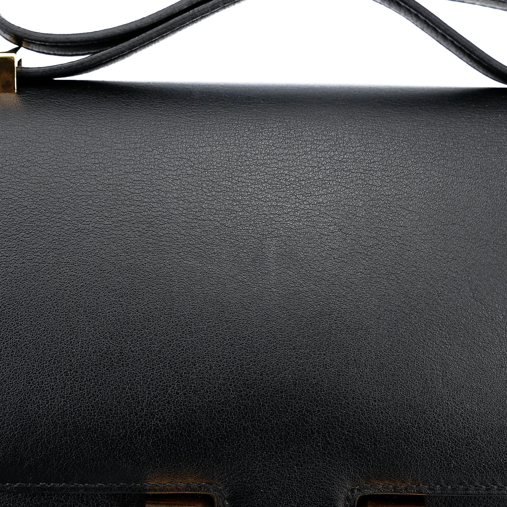 ランク A HERMÈS エルメス コンスタンス3 ミニ ブラック (89) スイフト ゴールド金具 A刻印 (2017) - 10