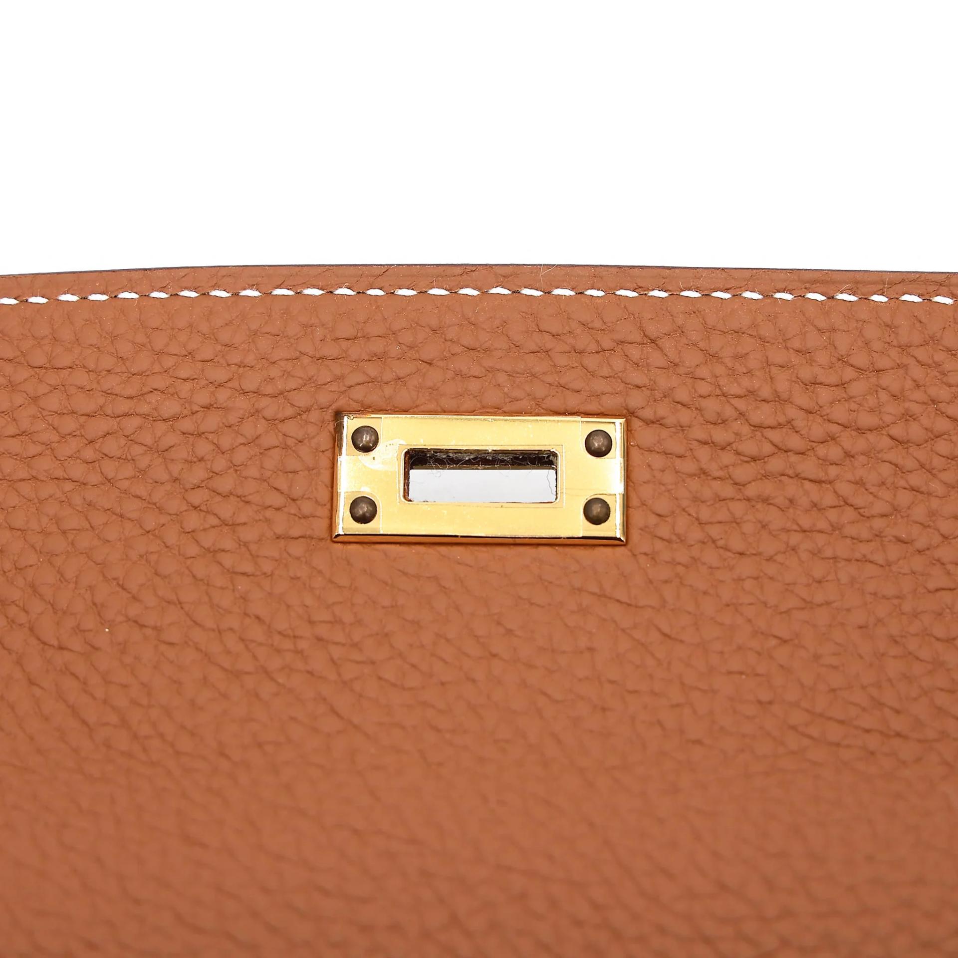 Excellent ( Rank SA ) HERMÈS Kelly 25 Gold (37) Togo Gold hardware W (2024) - 12