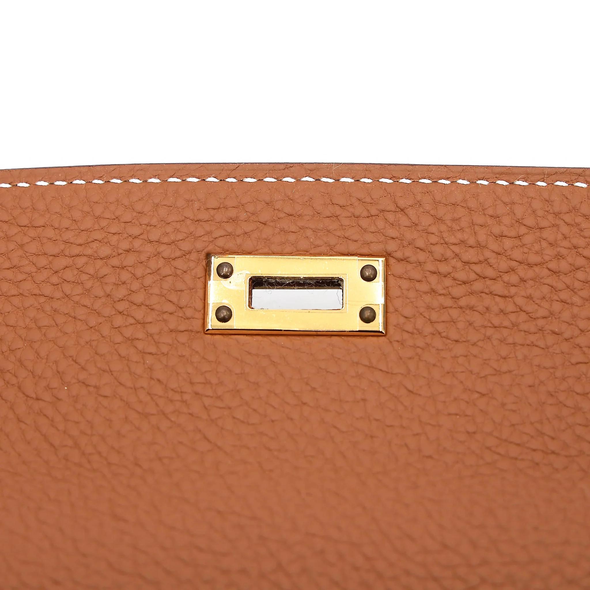 SA超美品 HERMÈS 愛馬仕 Kelly 25 37 金棕色 Gold Togo小牛皮 金扣 W刻 2024年 - 12