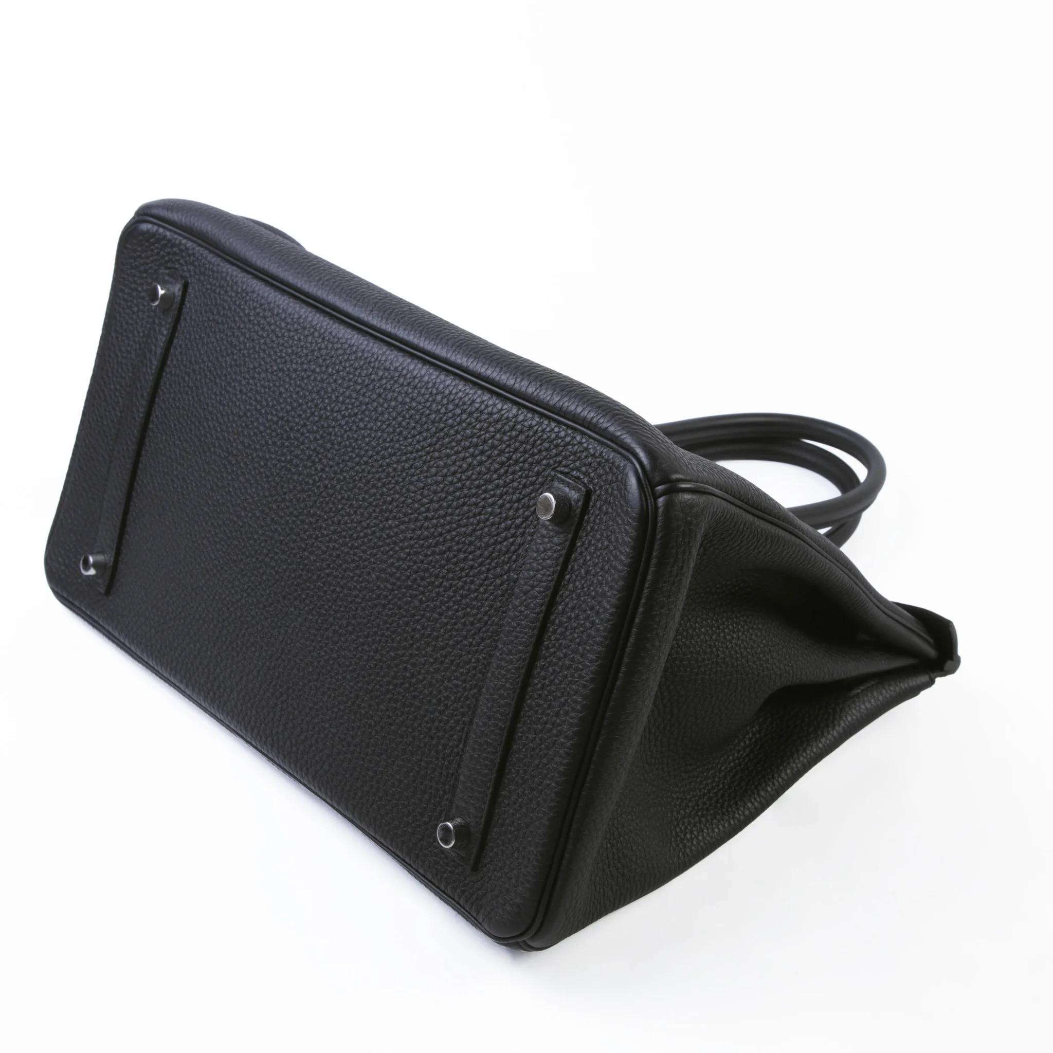 A美品 HERMÈS 愛馬仕 Birkin 35 89 黑色 Noir (Black) Togo小牛皮 銀扣 B刻 2023年 - 5