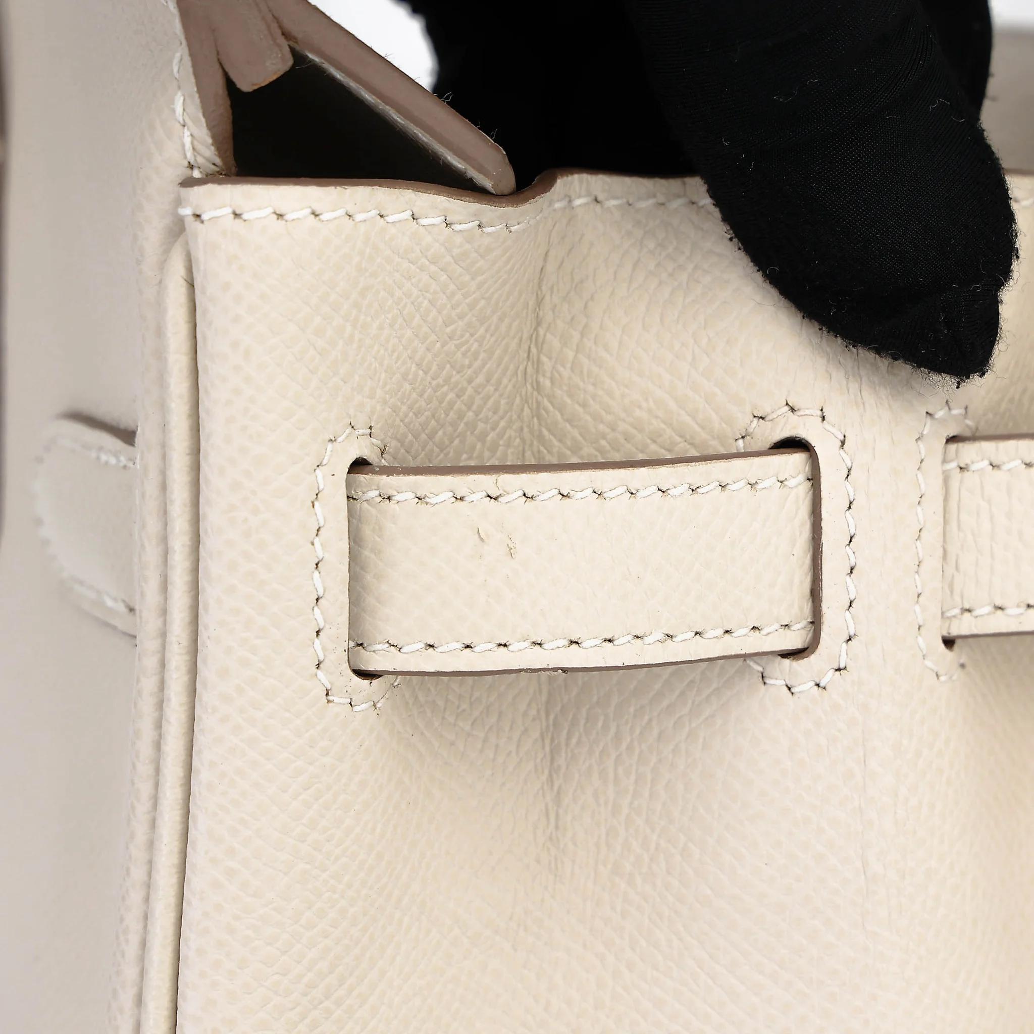 Excellent ( Rank SA ) HERMÈS Birkin 30 Craie (10) Epsom Gold hardware U (2022) - 18