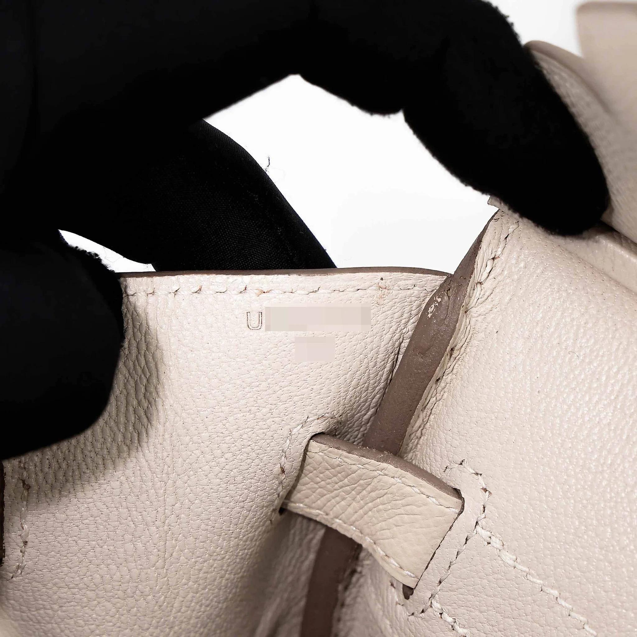 Excellent ( Rank SA ) HERMÈS Birkin 30 Craie (10) Epsom Gold hardware U (2022) - 20