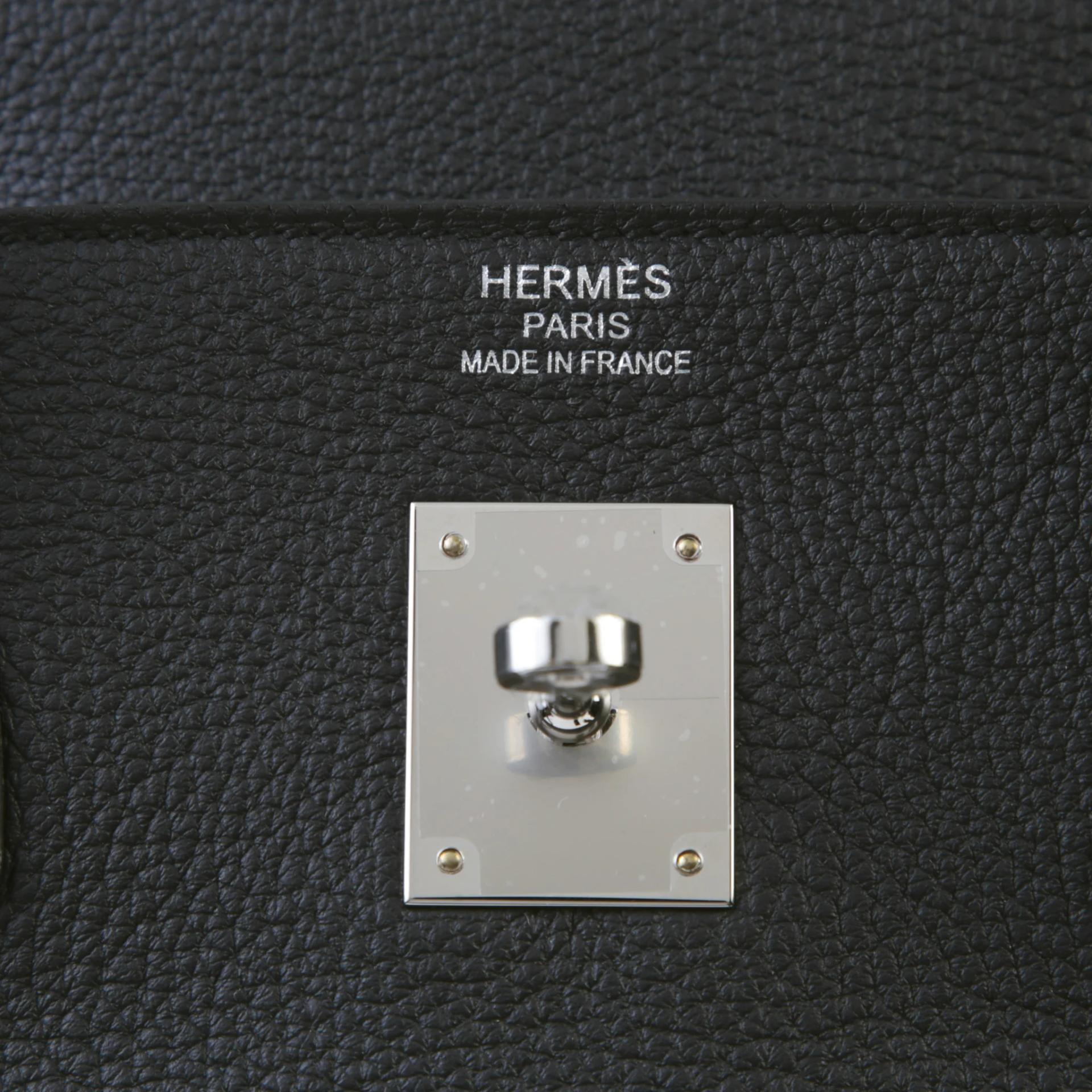 全新 HERMÈS 愛馬仕 Birkin 40 89 黑色 Noir (Black) Togo小牛皮 銀扣 K刻 2025年 - 9