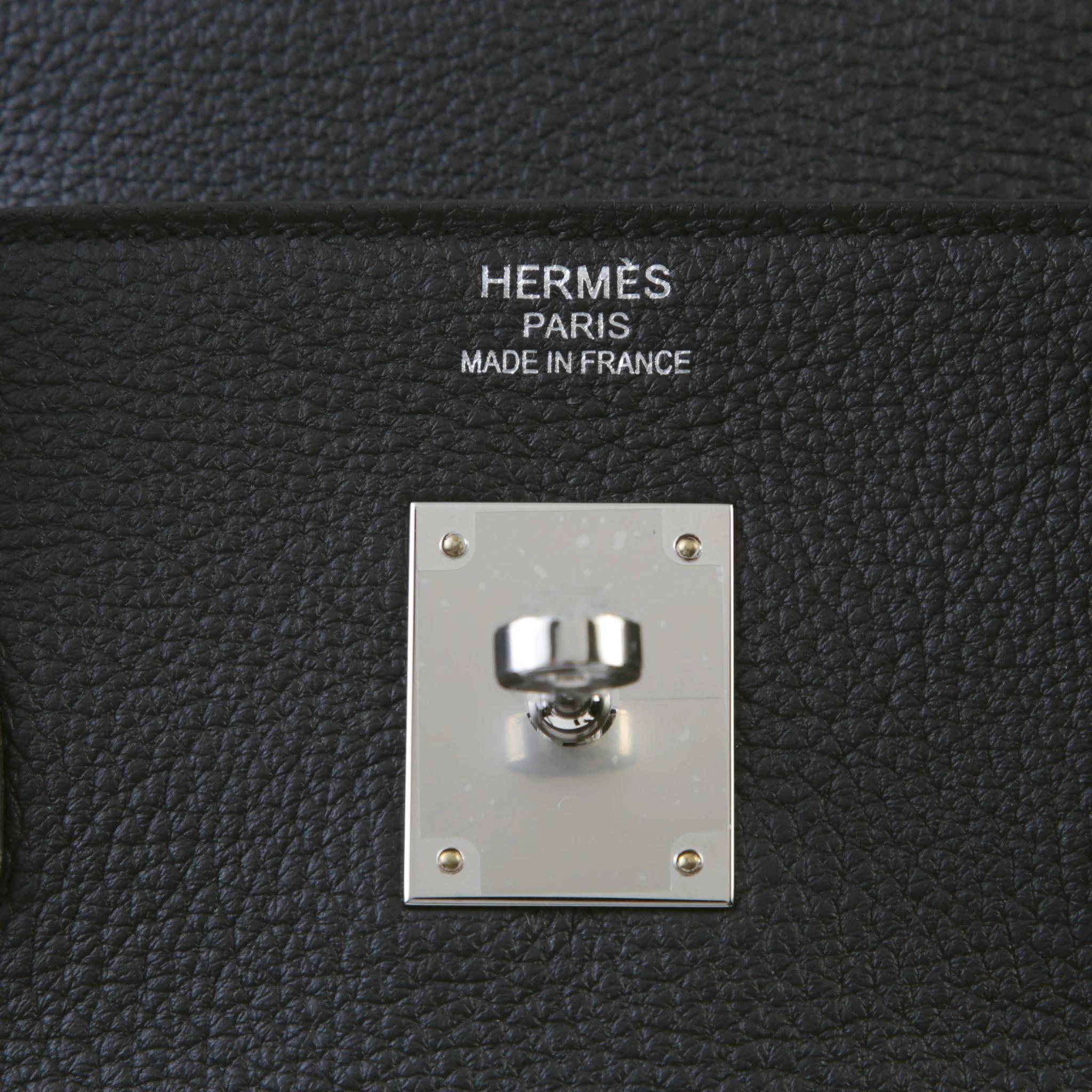 全新 HERMÈS 愛馬仕 Birkin 40 89 黑色 Noir (Black) Togo小牛皮 銀扣 K刻 2025年 - 9