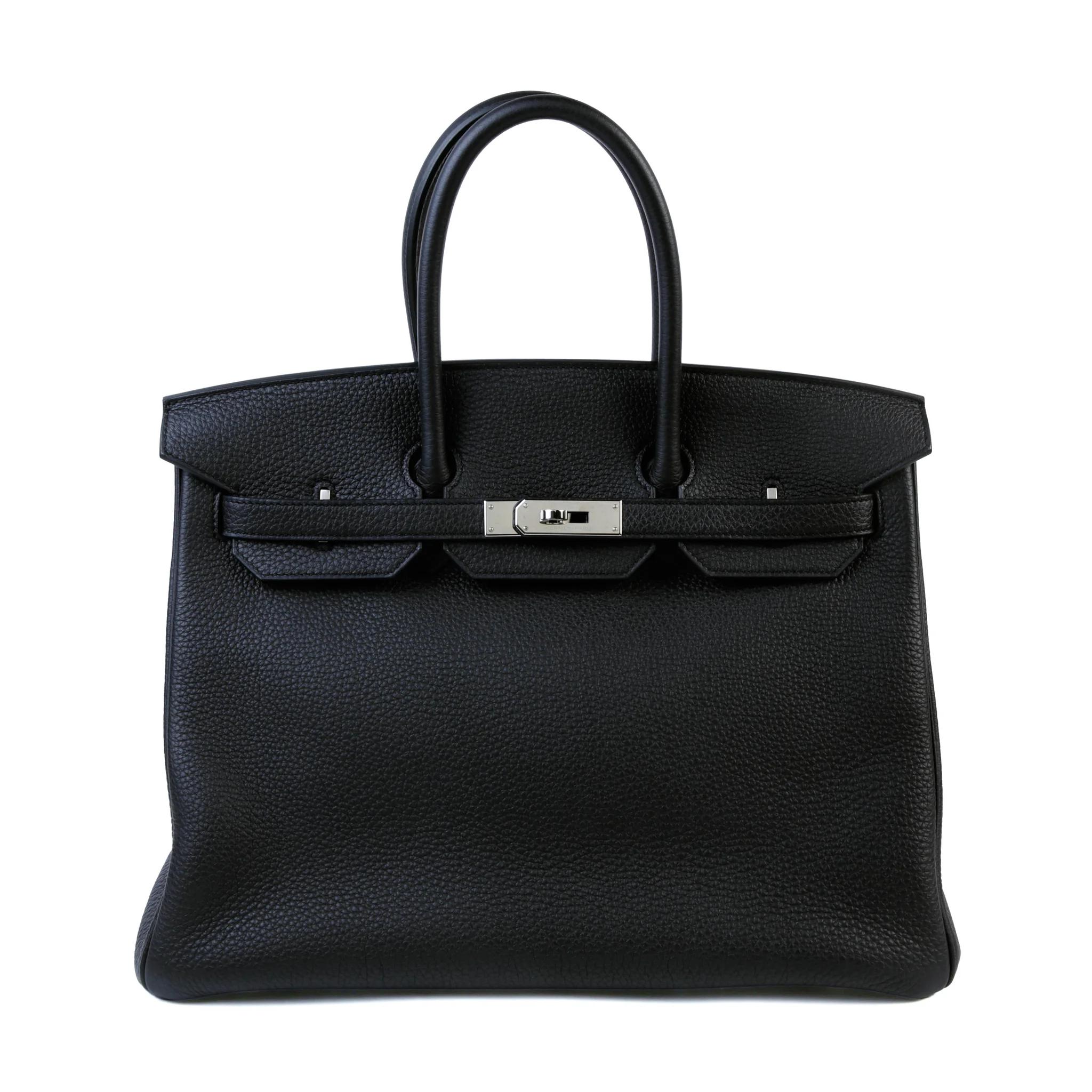 A美品 HERMÈS 愛馬仕 Birkin 35 89 黑色 Noir (Black) Togo小牛皮 銀扣 B刻 2023年 - 1