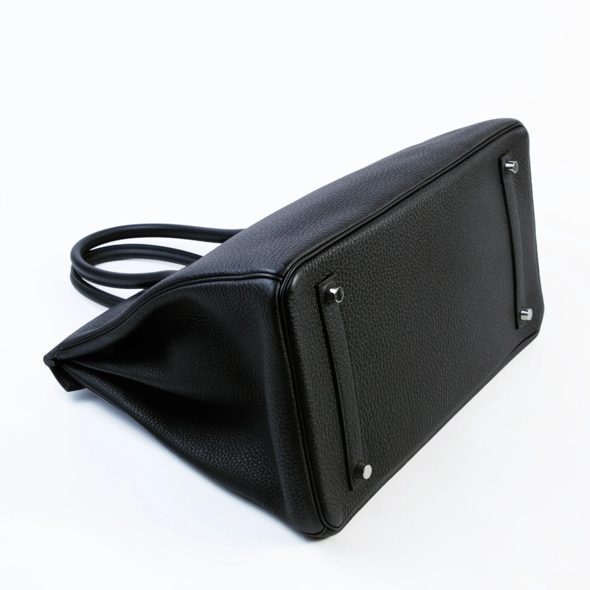 A美品 HERMÈS 愛馬仕 Birkin 35 89 黑色 Noir (Black) Togo小牛皮 銀扣 B刻 2023年 - 6