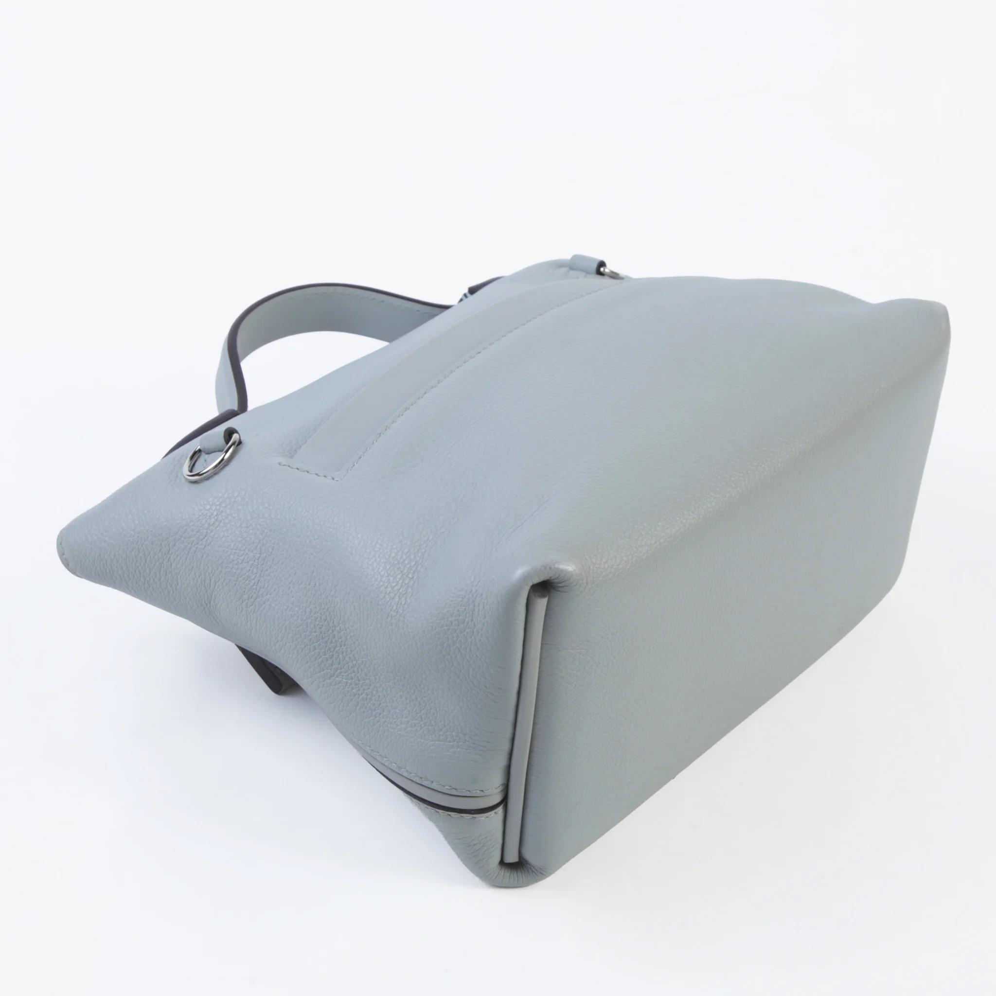 Very Good ( Rank A) HERMÈS 24/24 - 21 mini Bleu Glacier (8U) Evercolor Swift Palladium hardware W (2024) - 6