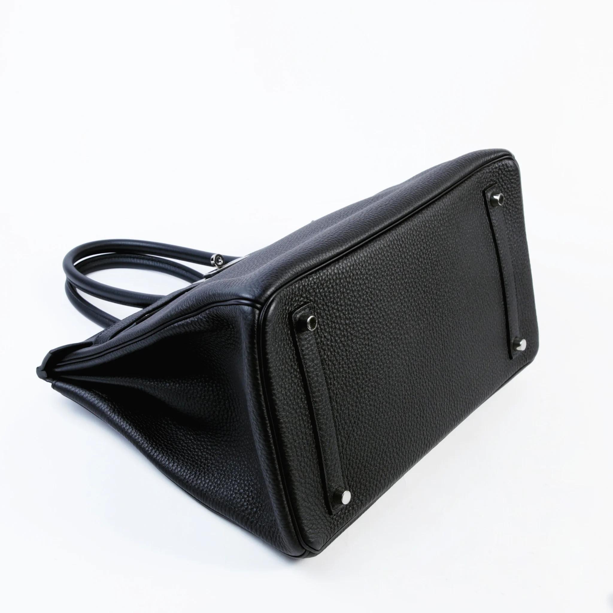 A美品 HERMÈS 愛馬仕 Birkin 35 89 黑色 Noir (Black) Togo小牛皮 銀扣 B刻 2023年 - 4