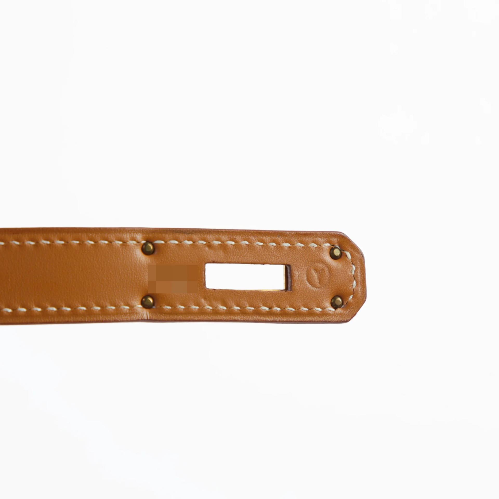 A美品 HERMÈS 爱马仕 Kelly 35 外缝 27 奶茶色 Natural Vache皮 金扣 〇Y刻 1995年 - 10