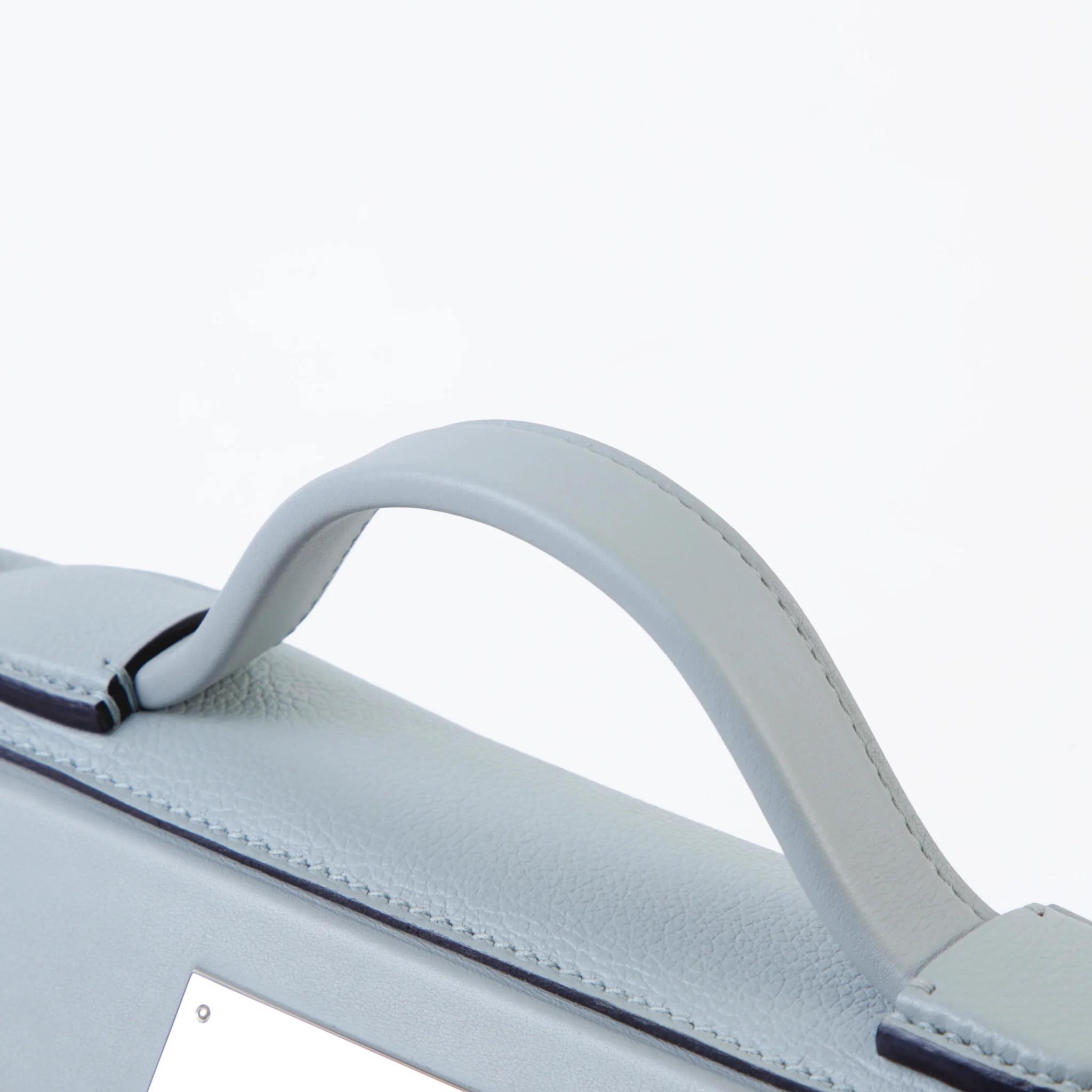 Very Good ( Rank A) HERMÈS 24/24 - 21 mini Bleu Glacier (8U) Evercolor Swift Palladium hardware W (2024) - 3