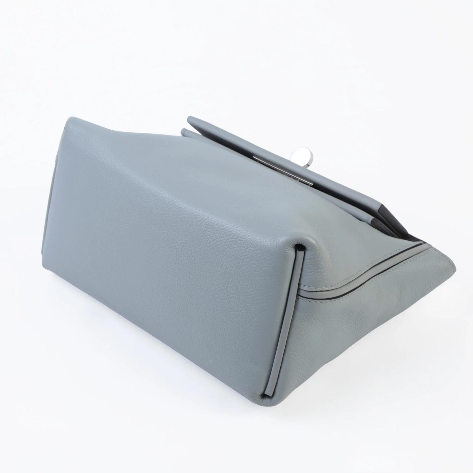 Very Good ( Rank A) HERMÈS 24/24 - 21 mini Bleu Glacier (8U) Evercolor Swift Palladium hardware W (2024) - 5