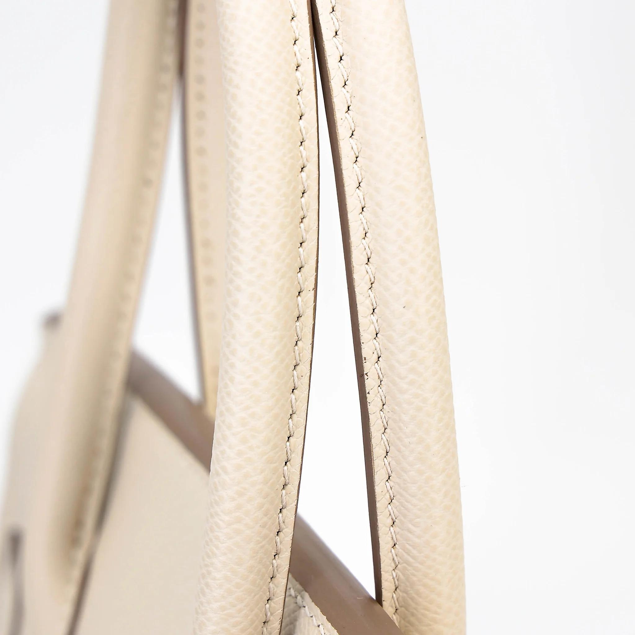 Excellent ( Rank SA ) HERMÈS Birkin 30 Craie (10) Epsom Gold hardware U (2022) - 12