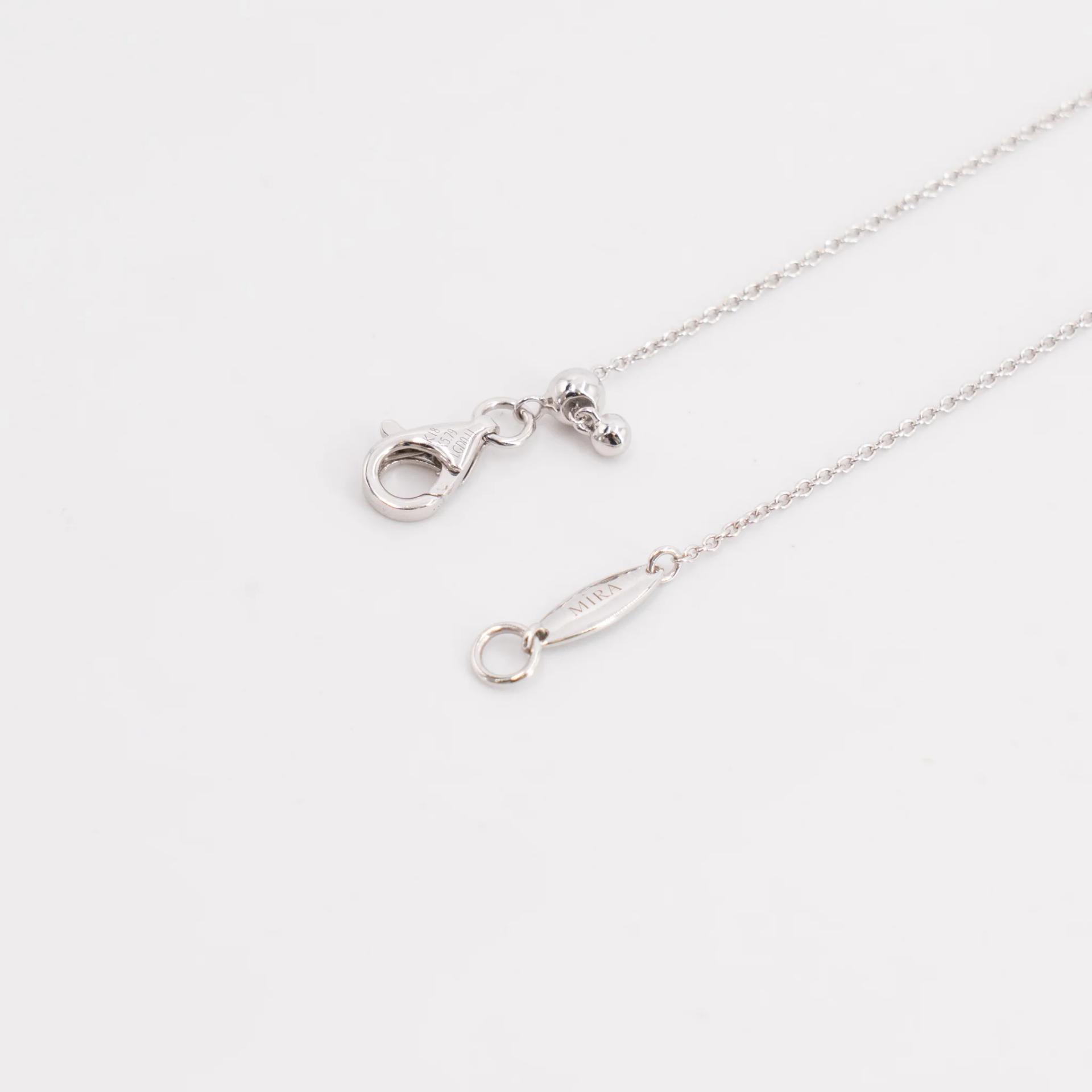ランク N 新品 Mira ミラクル・ミー ESPOIR ネックレス ブルー ホワイト K18ホワイトゴールド ダイヤモンド - 13