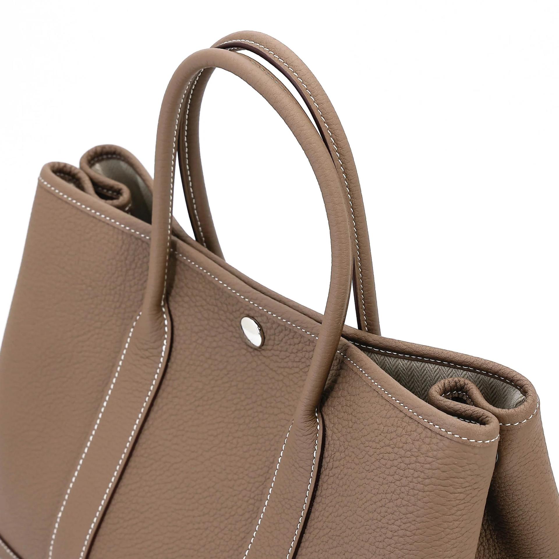 Brand New ( Rank N ) HERMÈS Garden Party TPM Etoupe (18) Negonda Palladium hardware K (2025) - 3