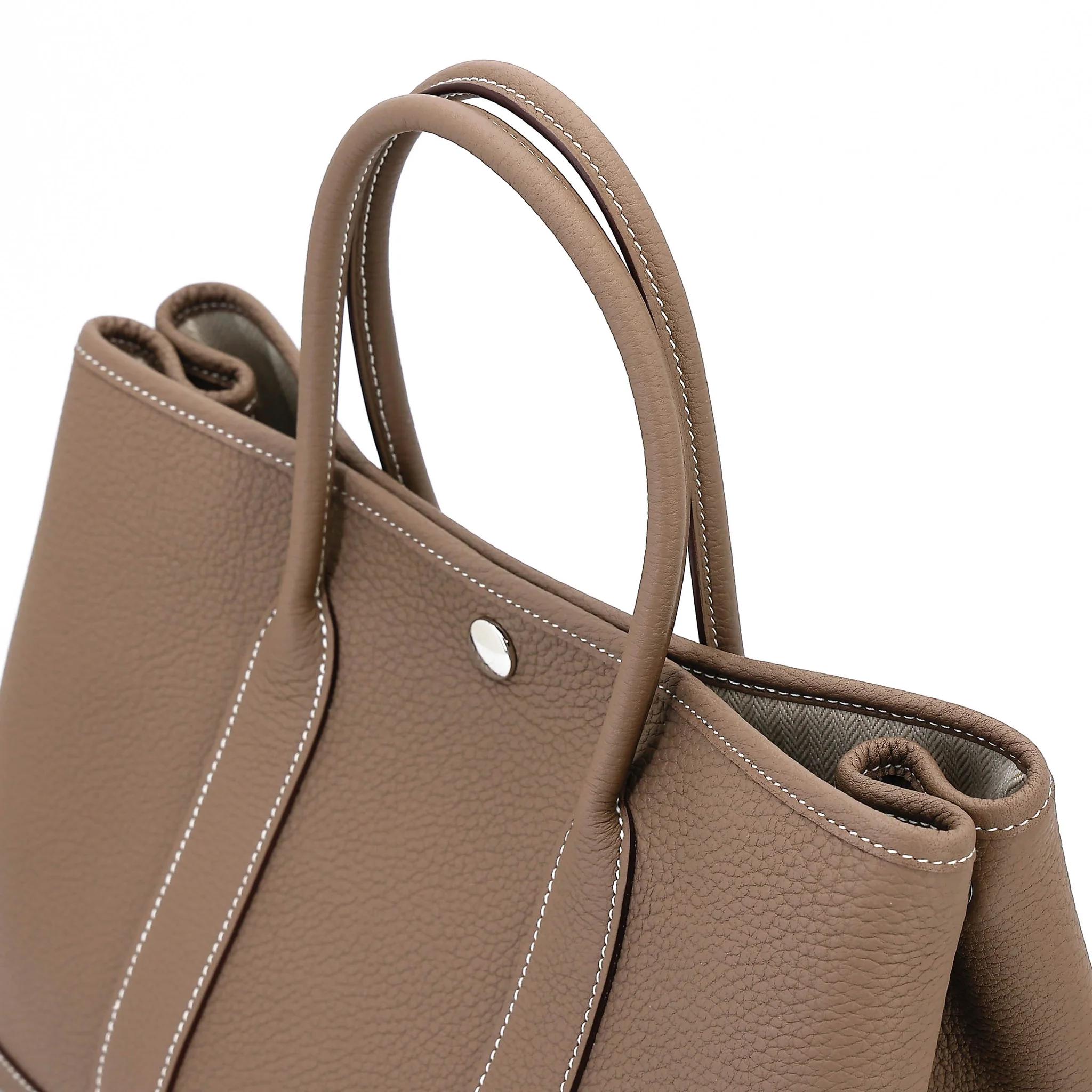 Brand New ( Rank N ) HERMÈS Garden Party TPM Etoupe (18) Negonda Palladium hardware K (2025) - 3