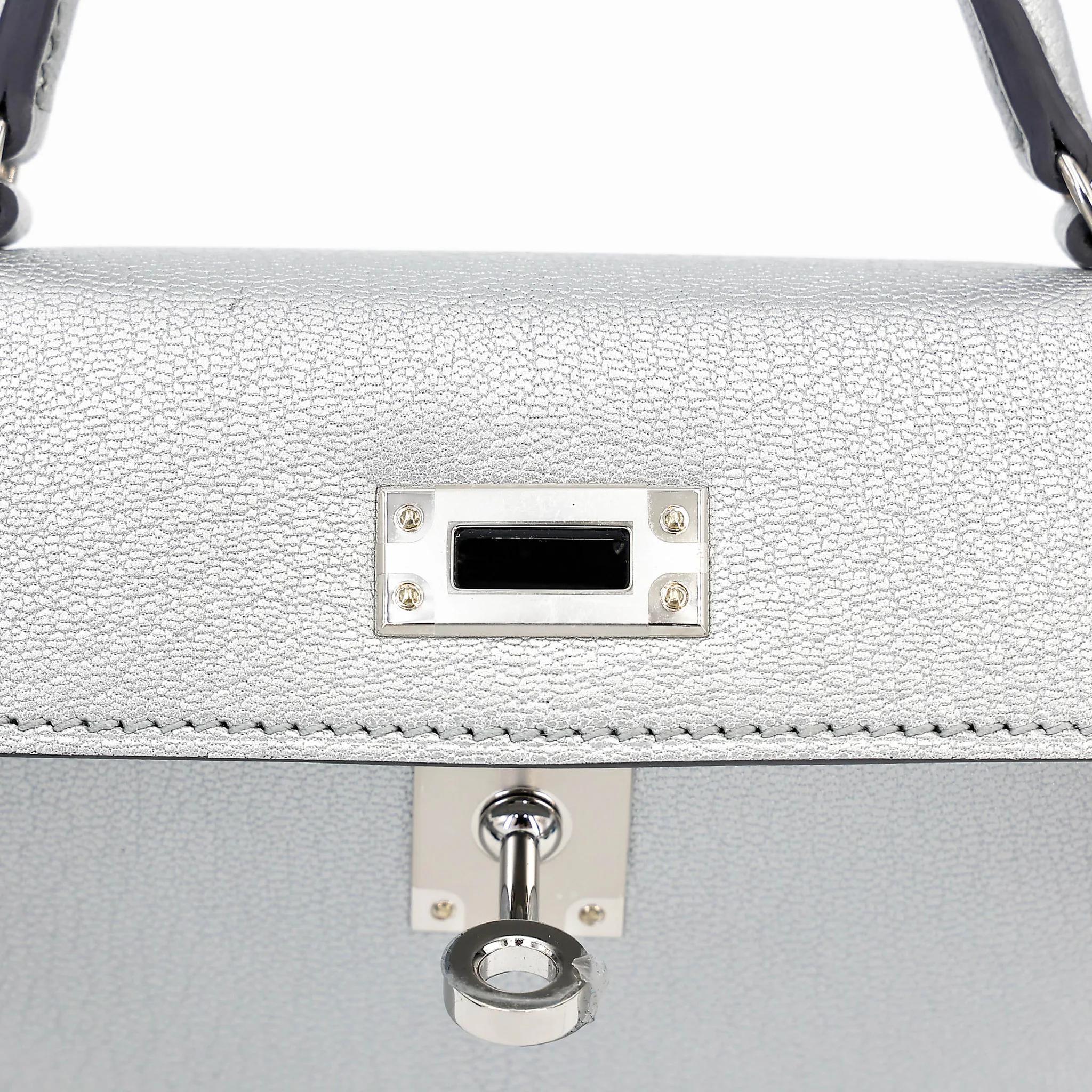 ランク N 新品 HERMÈS エルメス ミニケリー2 アルジャン (05) シェーブル シルバー金具 G刻印 (2026) - 10