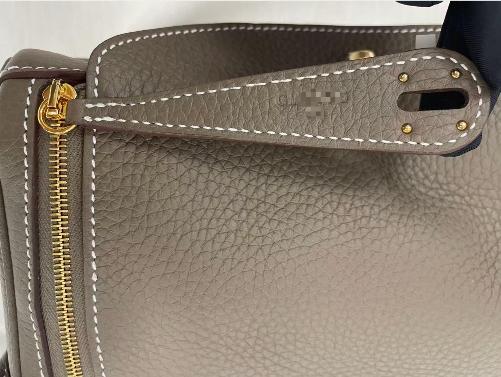 Brand New ( Rank N ) HERMÈS Lindy 26 Etoupe (18) Clemence Gold hardware G (2026) - 17