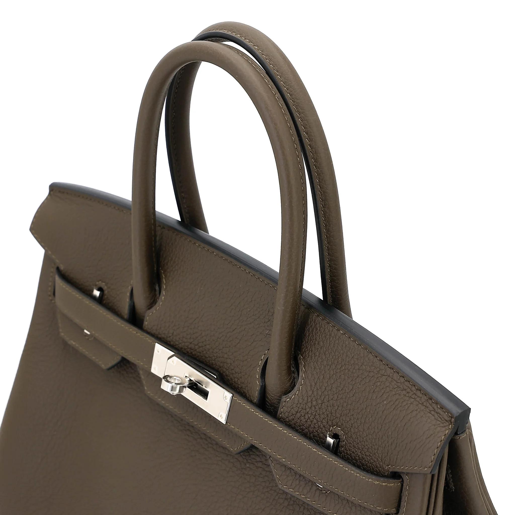 全新 HERMÈS 愛馬仕 Birkin 30 V8 Vert Loden 洛德綠 Togo小牛皮 銀扣 G刻 2026年 - 3