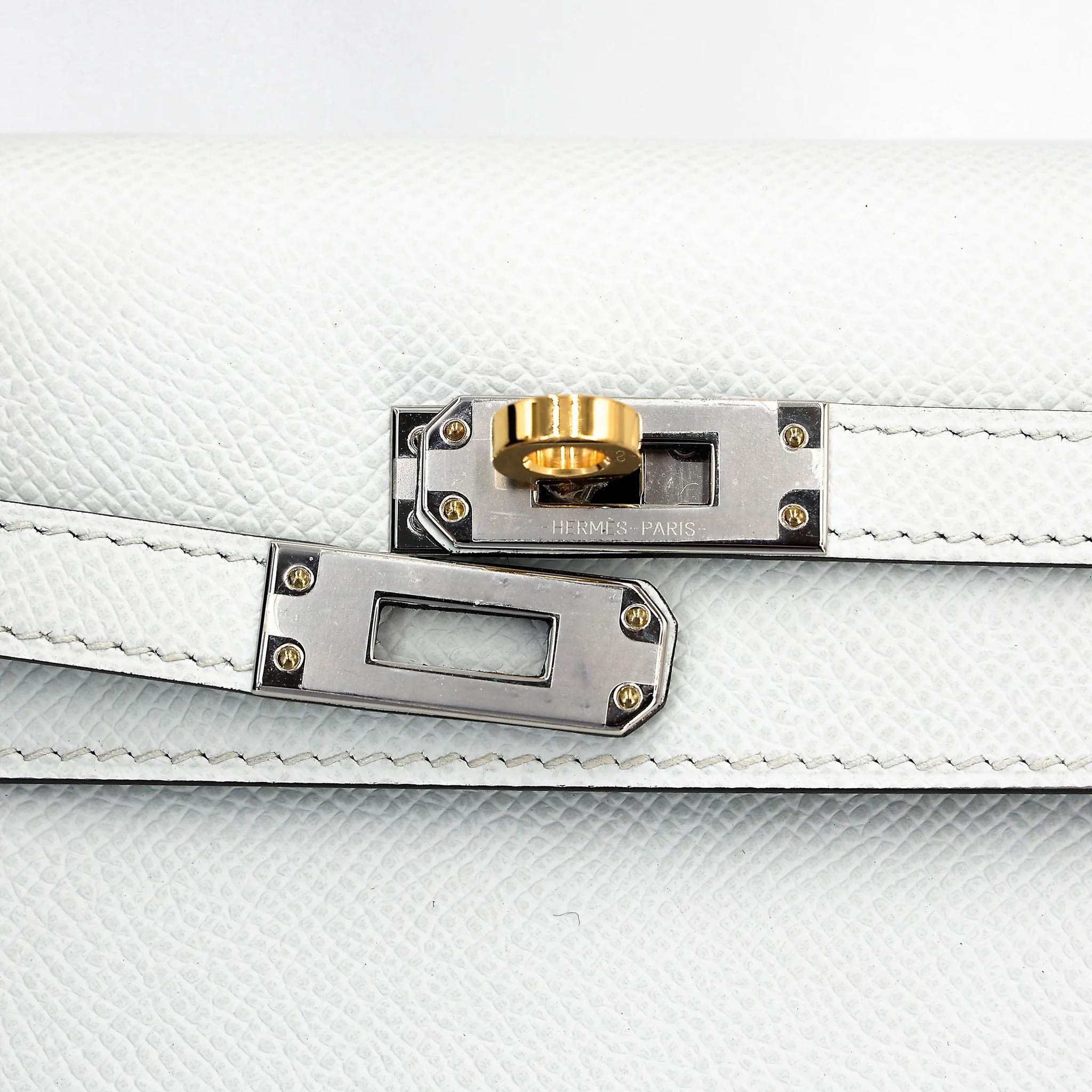 ランク SA HERMÈS エルメス ケリー25 セリエ グリプラチナ (N4) エプソン エレクトラム金具 W刻印 (2024) - 12