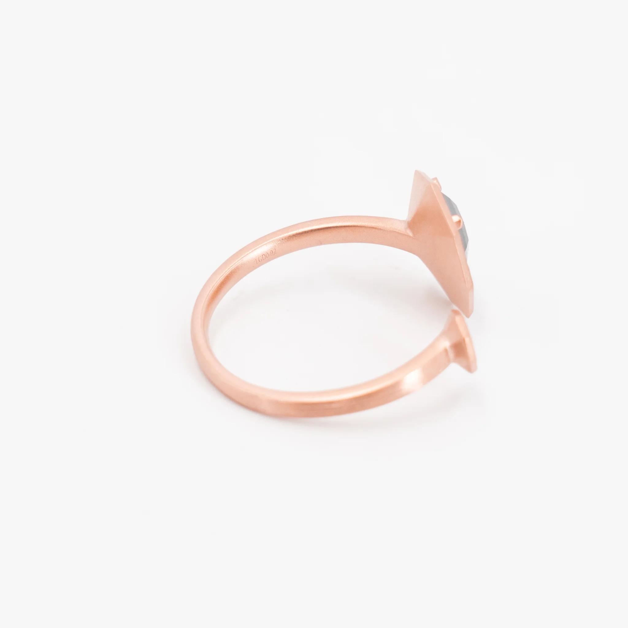 Brand New ( Rank N ) Mira MIRA NOIR LUNAR ECLIPSE Ring Black 18K Rose Gold - 9