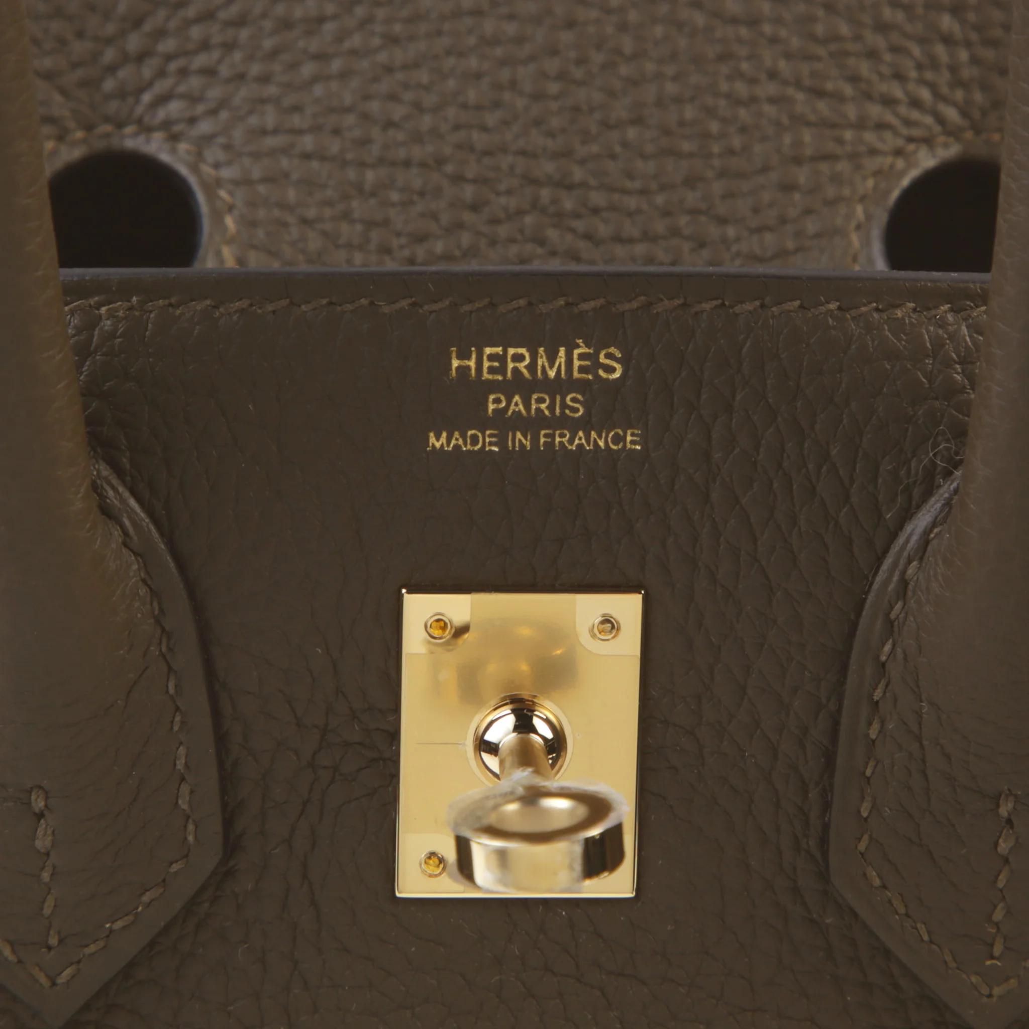 Brand New ( Rank N ) HERMÈS Birkin 25 Vert Loden (V8) Togo Permabrass hardware G (2026) - 9