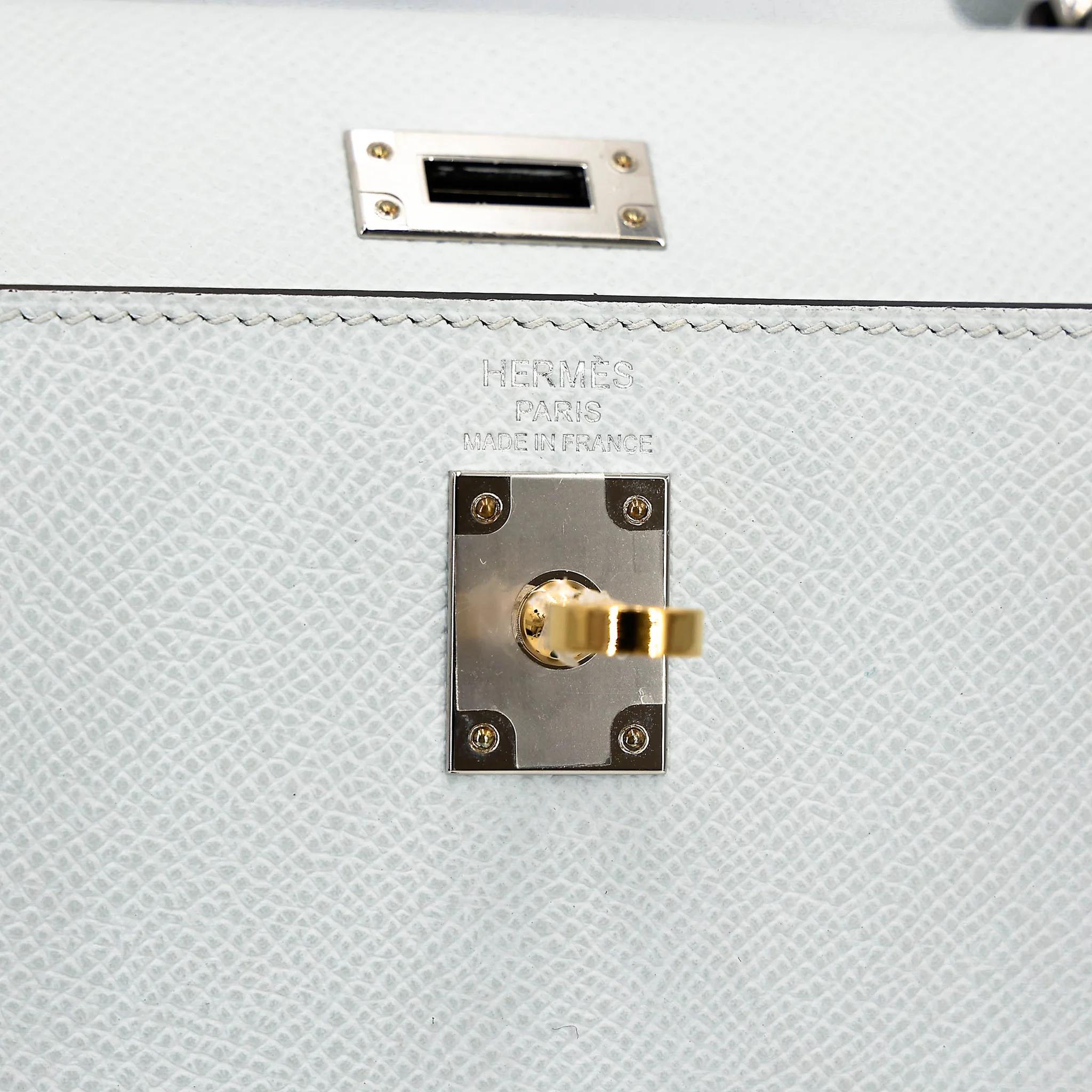 ランク SA HERMÈS エルメス ケリー25 セリエ グリプラチナ (N4) エプソン エレクトラム金具 W刻印 (2024) - 17