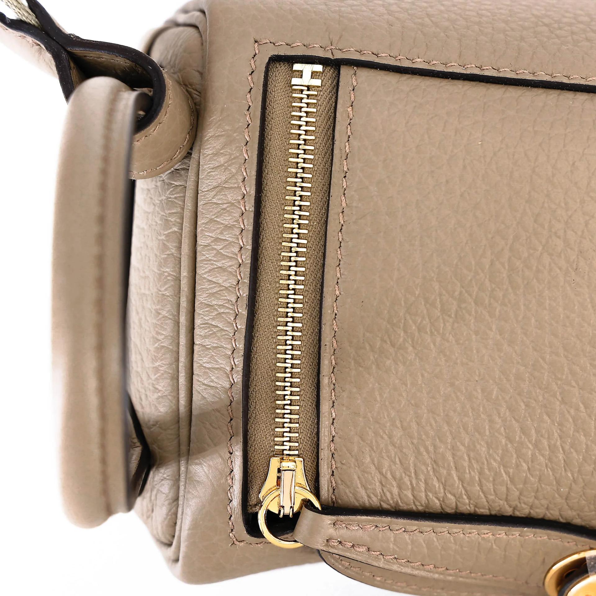 Brand New ( Rank N ) HERMÈS Mini Lindy II Beige Marfa (8Q) Clemence Gold hardware G (2026) - 9