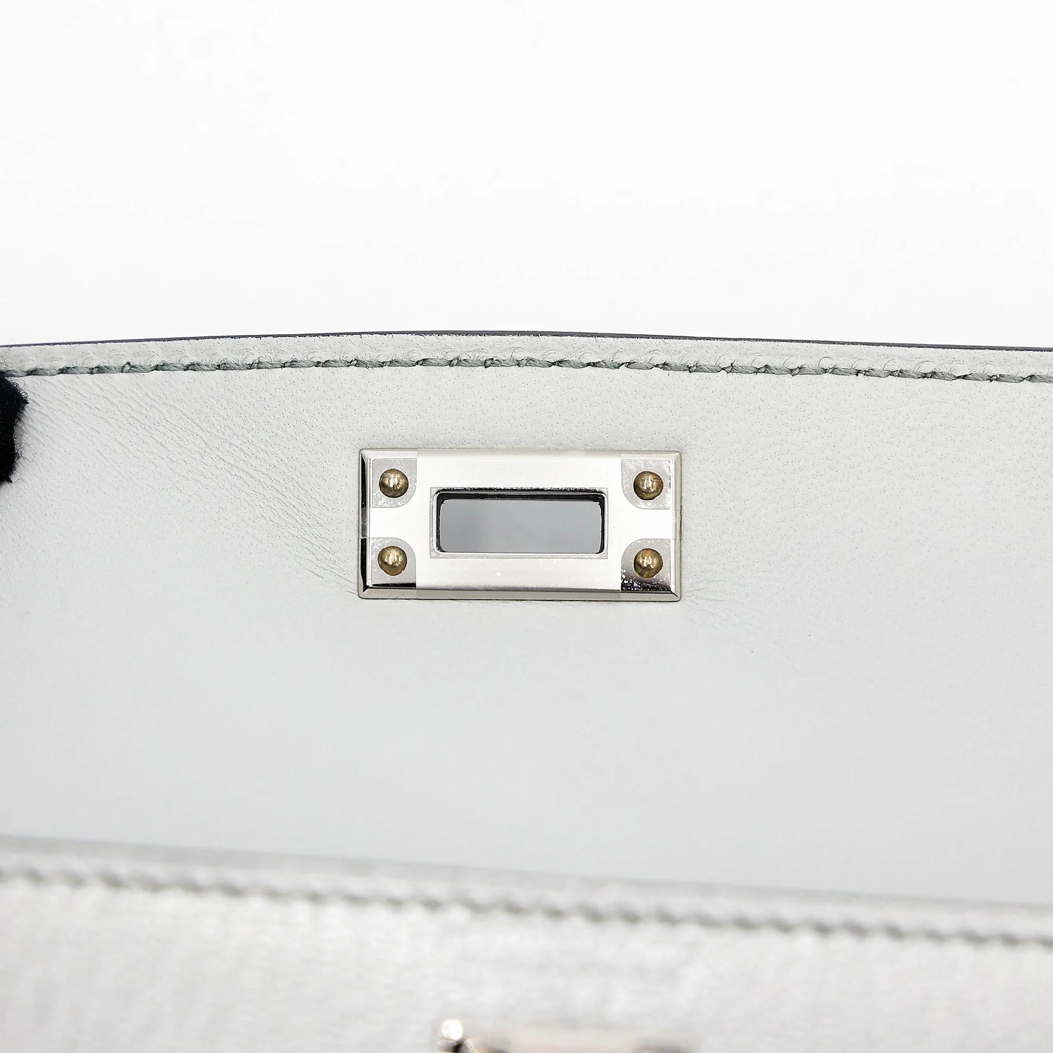ランク N 新品 HERMÈS エルメス ミニケリー2 アルジャン (05) シェーブル シルバー金具 G刻印 (2026) - 11