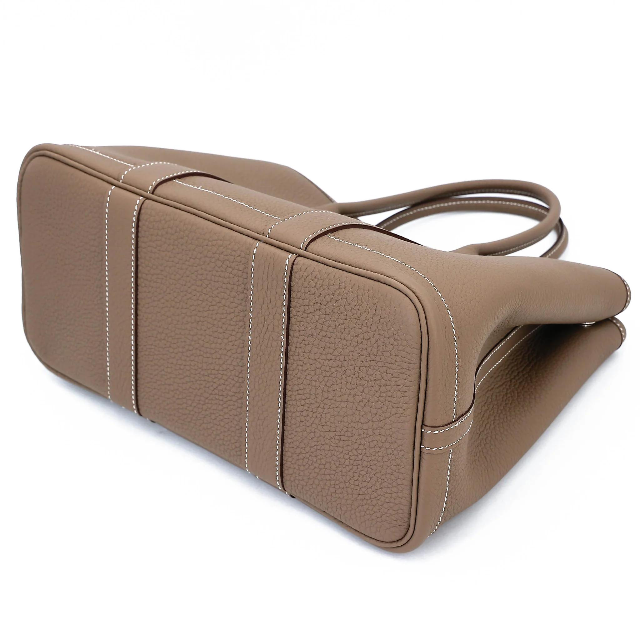 Brand New ( Rank N ) HERMÈS Garden Party TPM Etoupe (18) Negonda Palladium hardware K (2025) - 6