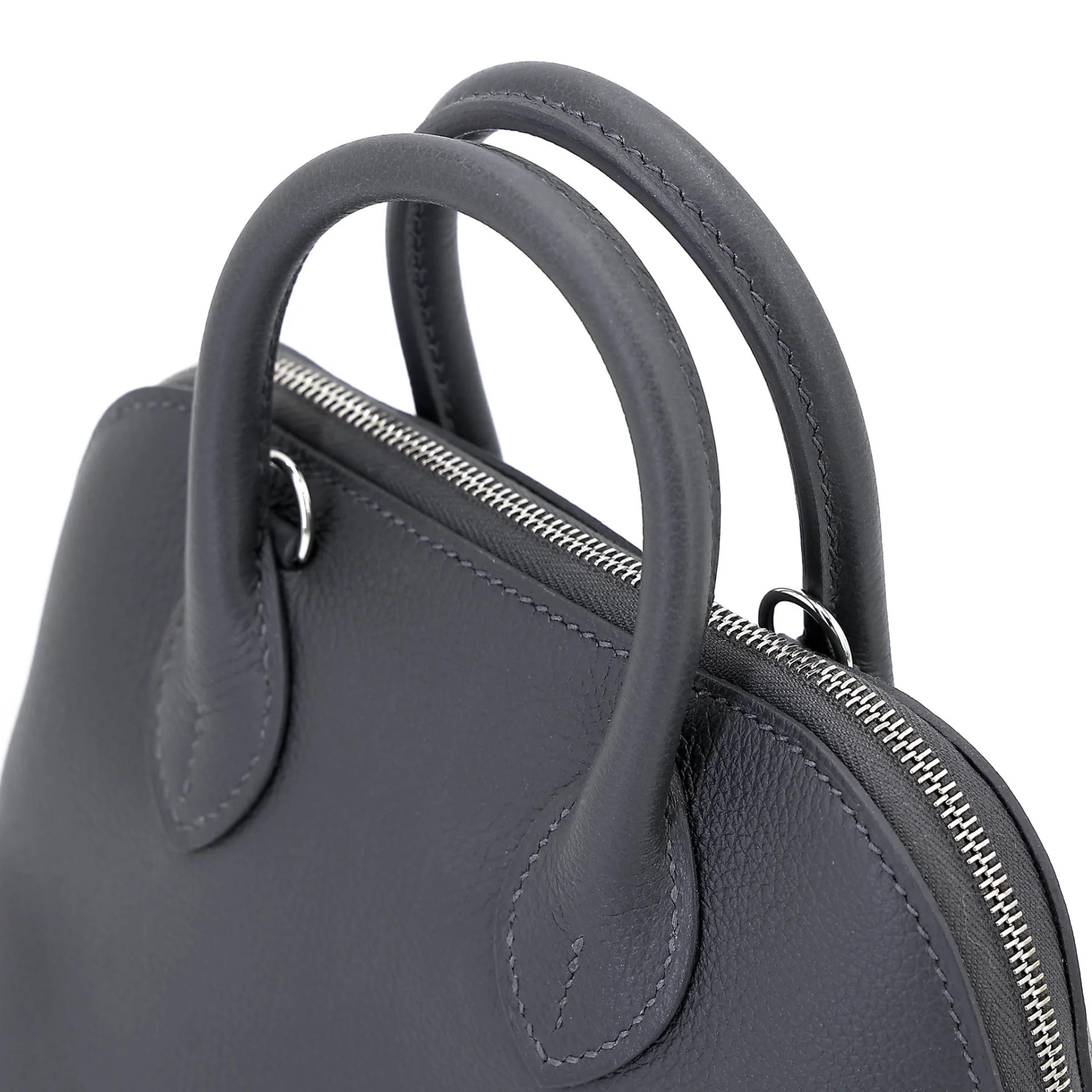 Unused ( Rank NS ) HERMÈS Mini Bolide 1923 Ardoise (85) Evercolor Palladium hardware W (2024) - 3