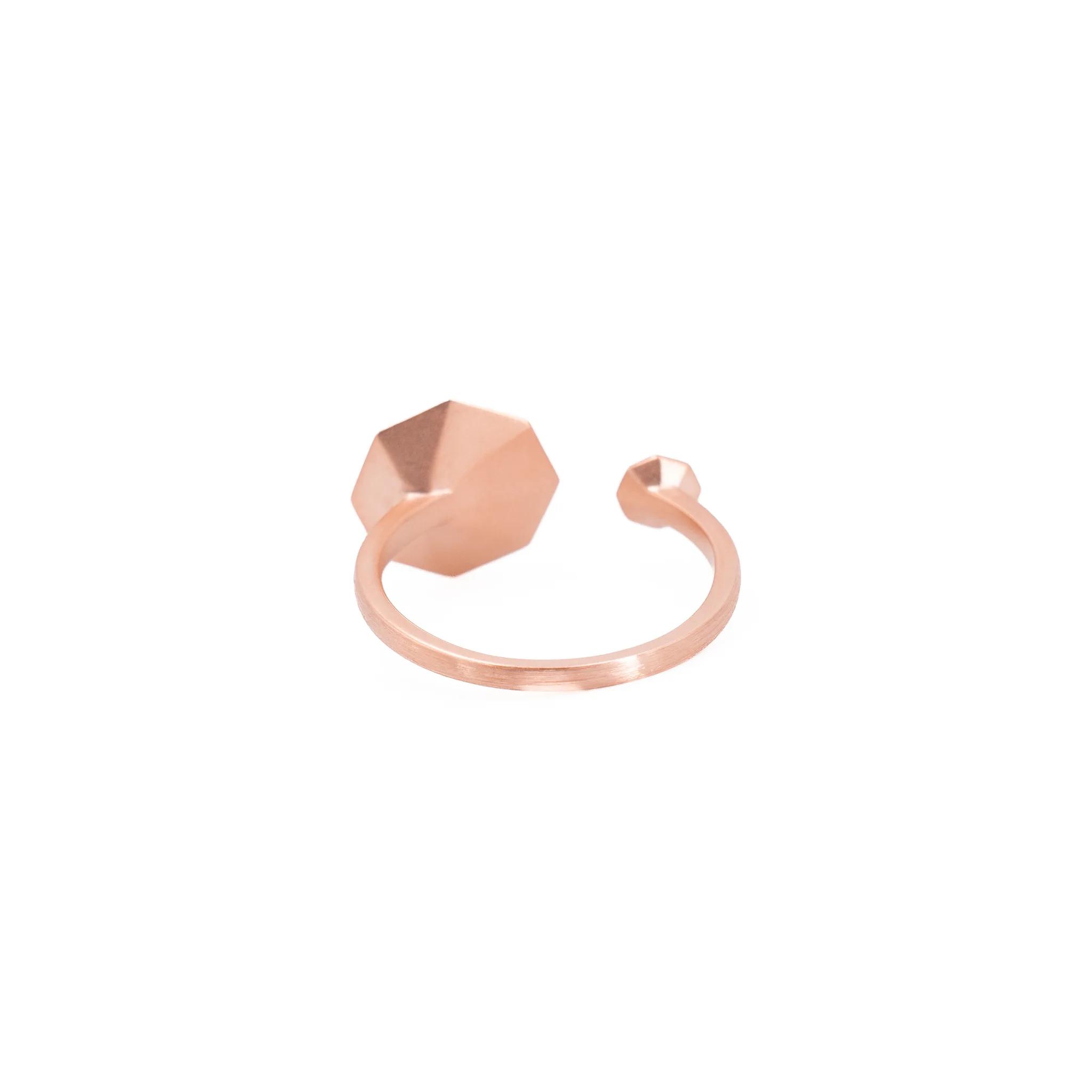 Brand New ( Rank N ) Mira MIRA NOIR LUNAR ECLIPSE Ring Black 18K Rose Gold - 2