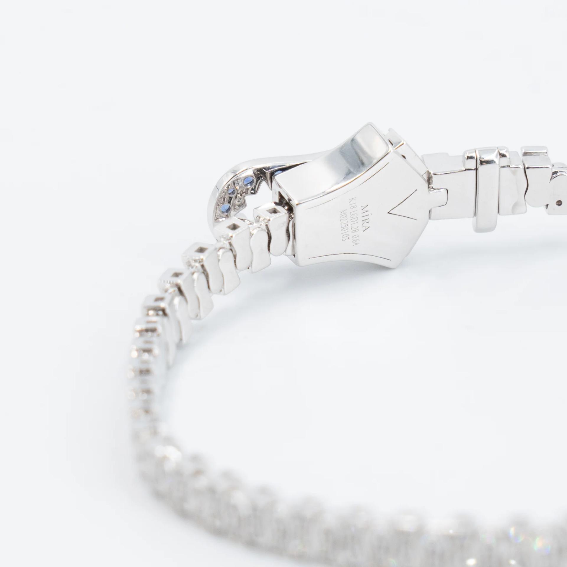 Brand New ( Rank N ) Mira MIRA Premium Collection Sapphire Mode Bracelet Blue White 18K White Gold Diamond - 10