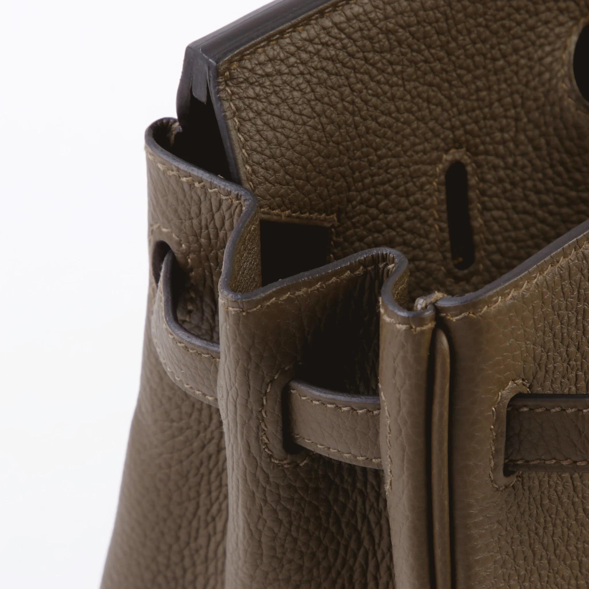 Brand New ( Rank N ) HERMÈS Birkin 25 Vert Loden (V8) Togo Permabrass hardware G (2026) - 12