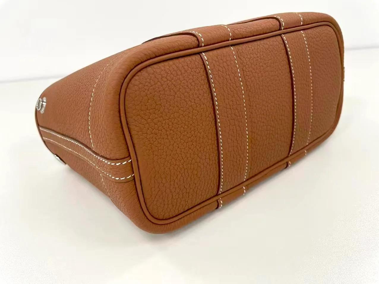 Brand New ( Rank N ) HERMÈS Neo Garden Party 23 Gold (37) Negonda Palladium hardware K (2025) - 7