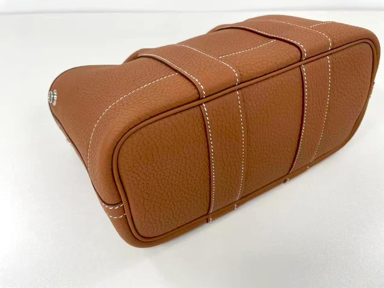 Brand New ( Rank N ) HERMÈS Neo Garden Party 23 Gold (37) Negonda Palladium hardware K (2025) - 8
