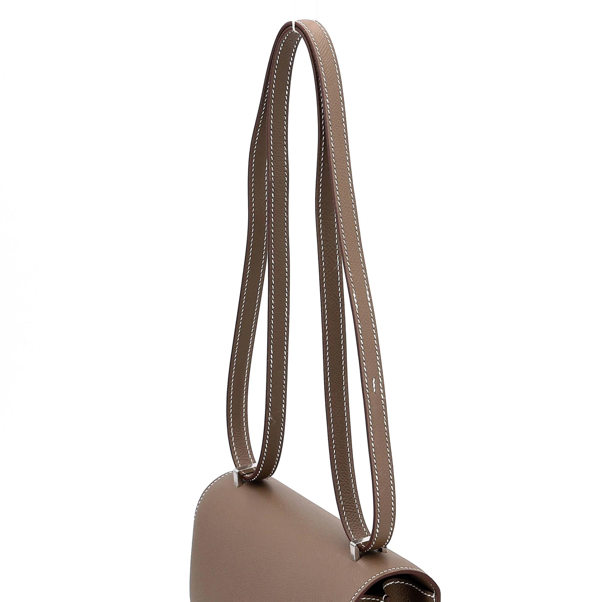Brand New ( Rank N ) HERMÈS Constance Mini Etoupe (18) Epsom Palladium hardware G (2026) - 3