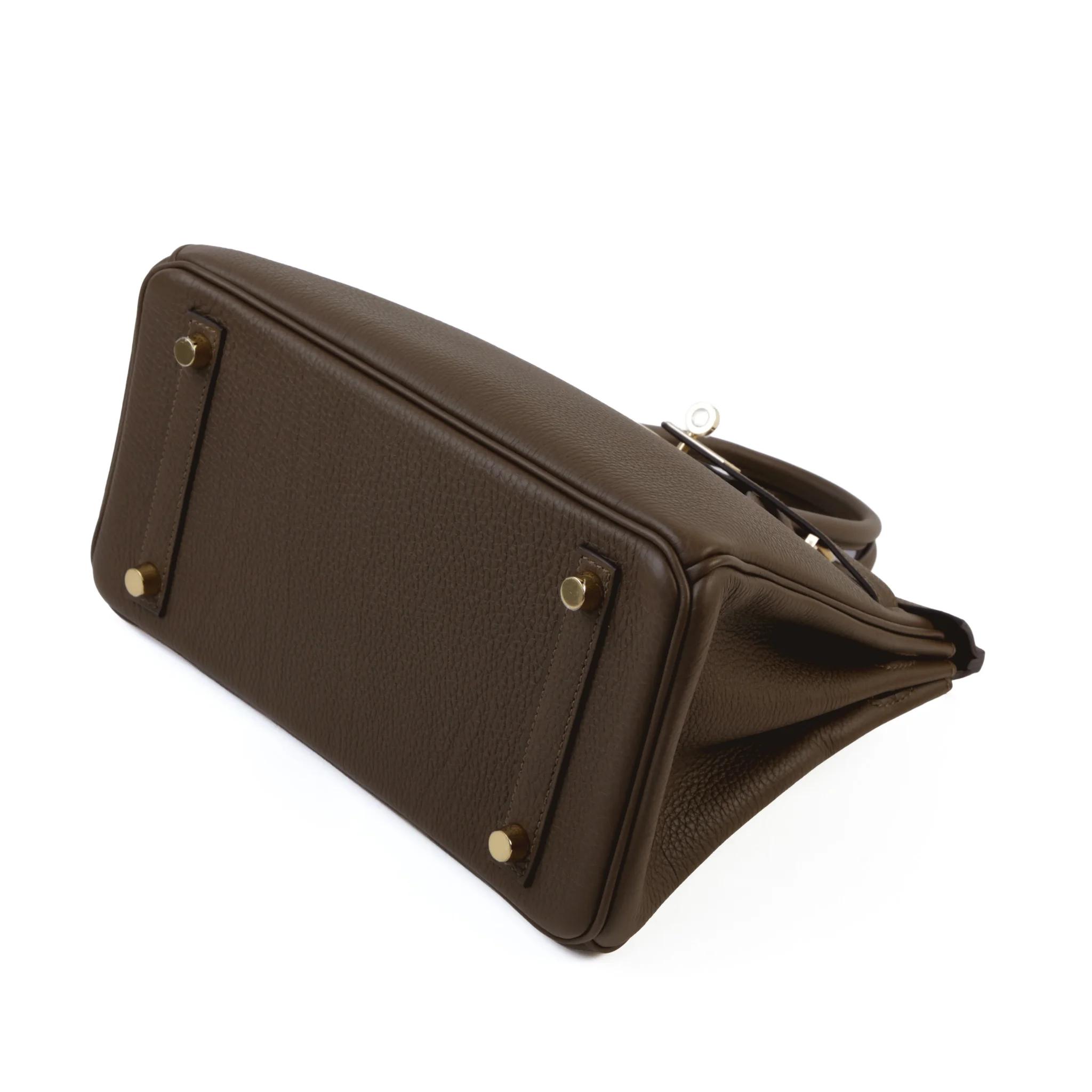 Brand New ( Rank N ) HERMÈS Birkin 25 Vert Loden (V8) Togo Permabrass hardware G (2026) - 5