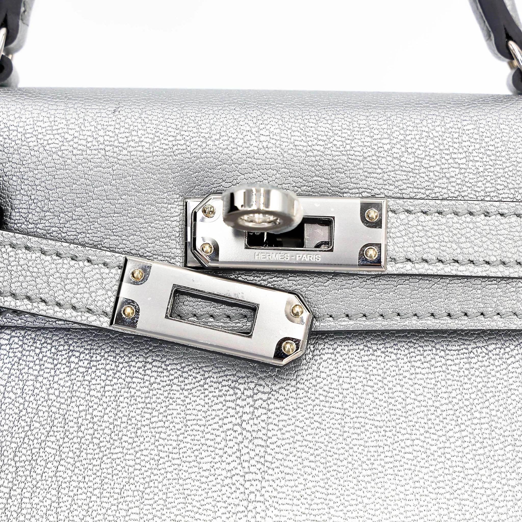 ランク N 新品 HERMÈS エルメス ミニケリー2 アルジャン (05) シェーブル シルバー金具 G刻印 (2026) - 8