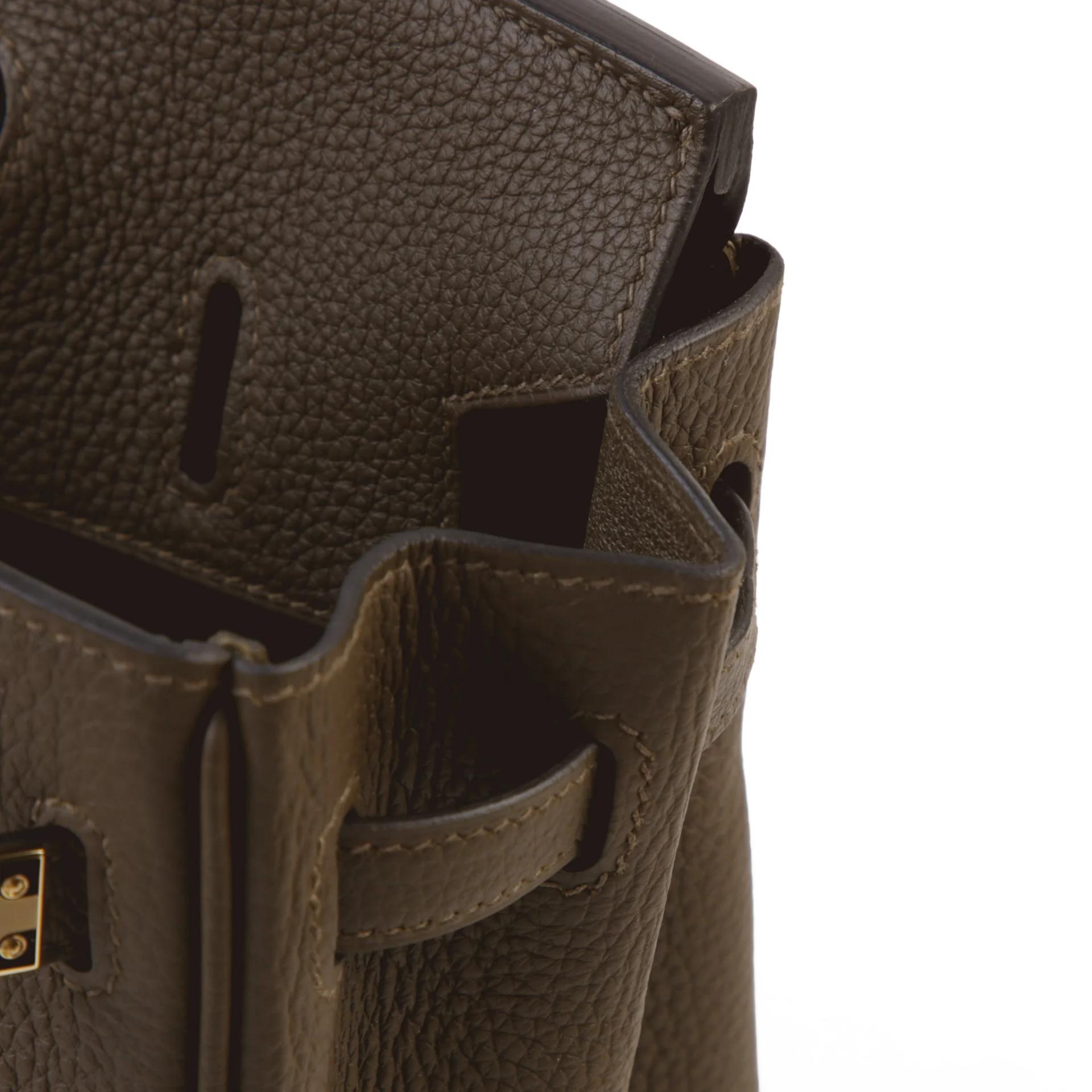 Brand New ( Rank N ) HERMÈS Birkin 25 Vert Loden (V8) Togo Permabrass hardware G (2026) - 11