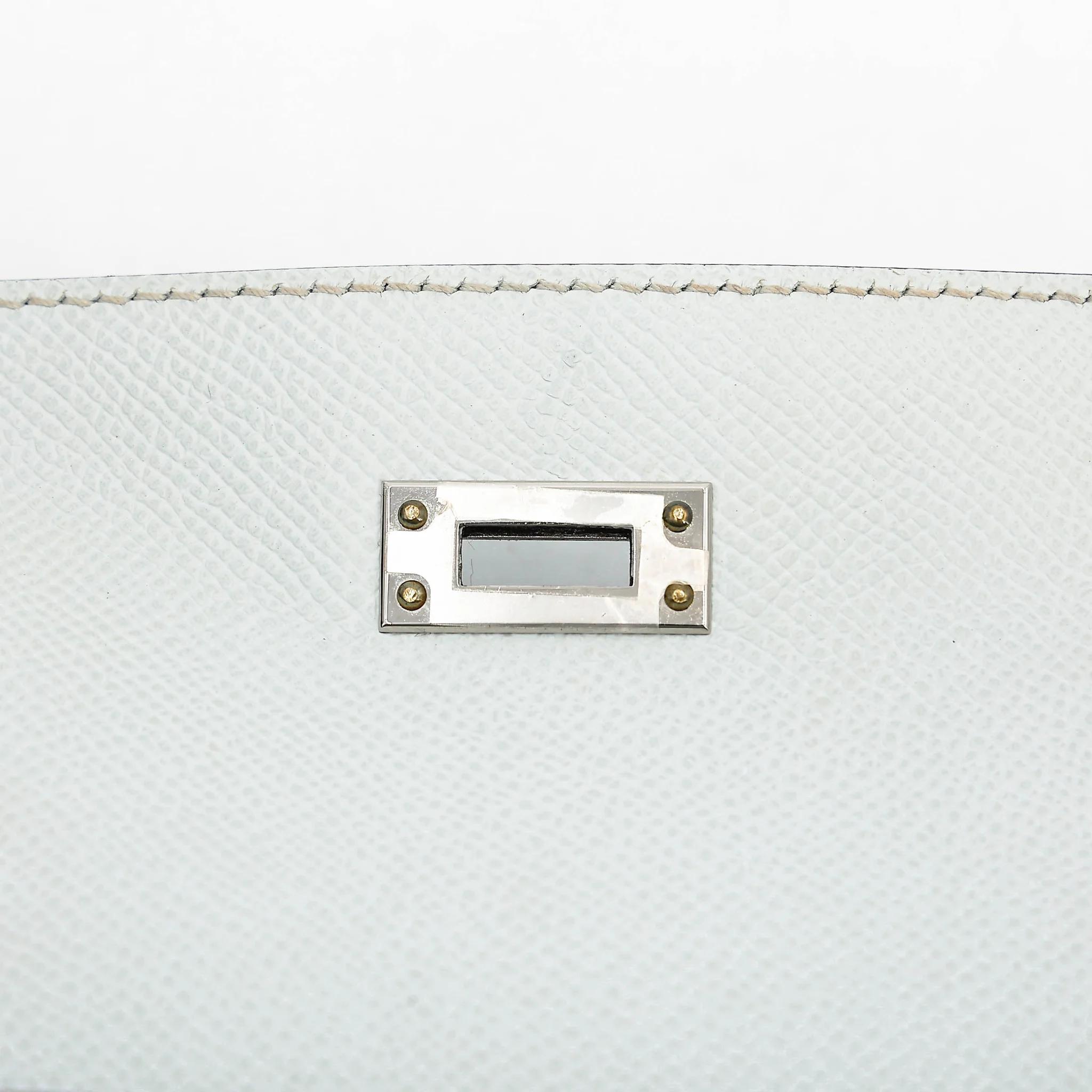 ランク SA HERMÈS エルメス ケリー25 セリエ グリプラチナ (N4) エプソン エレクトラム金具 W刻印 (2024) - 15