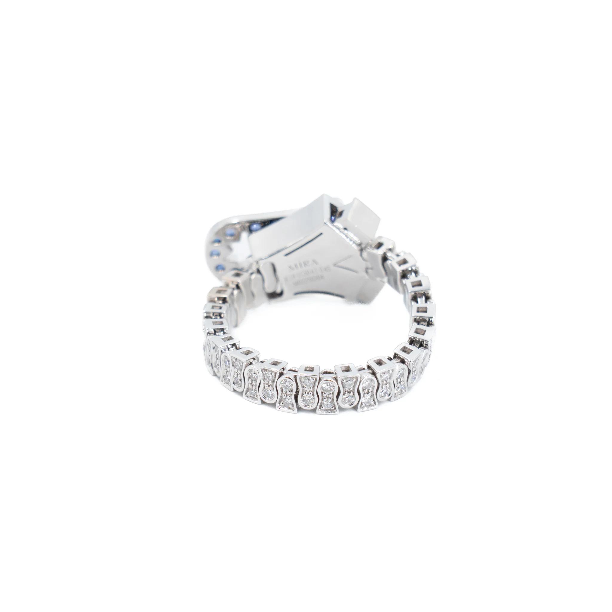 MIRA Premium Collection Sapphire Mode Ring Blue White