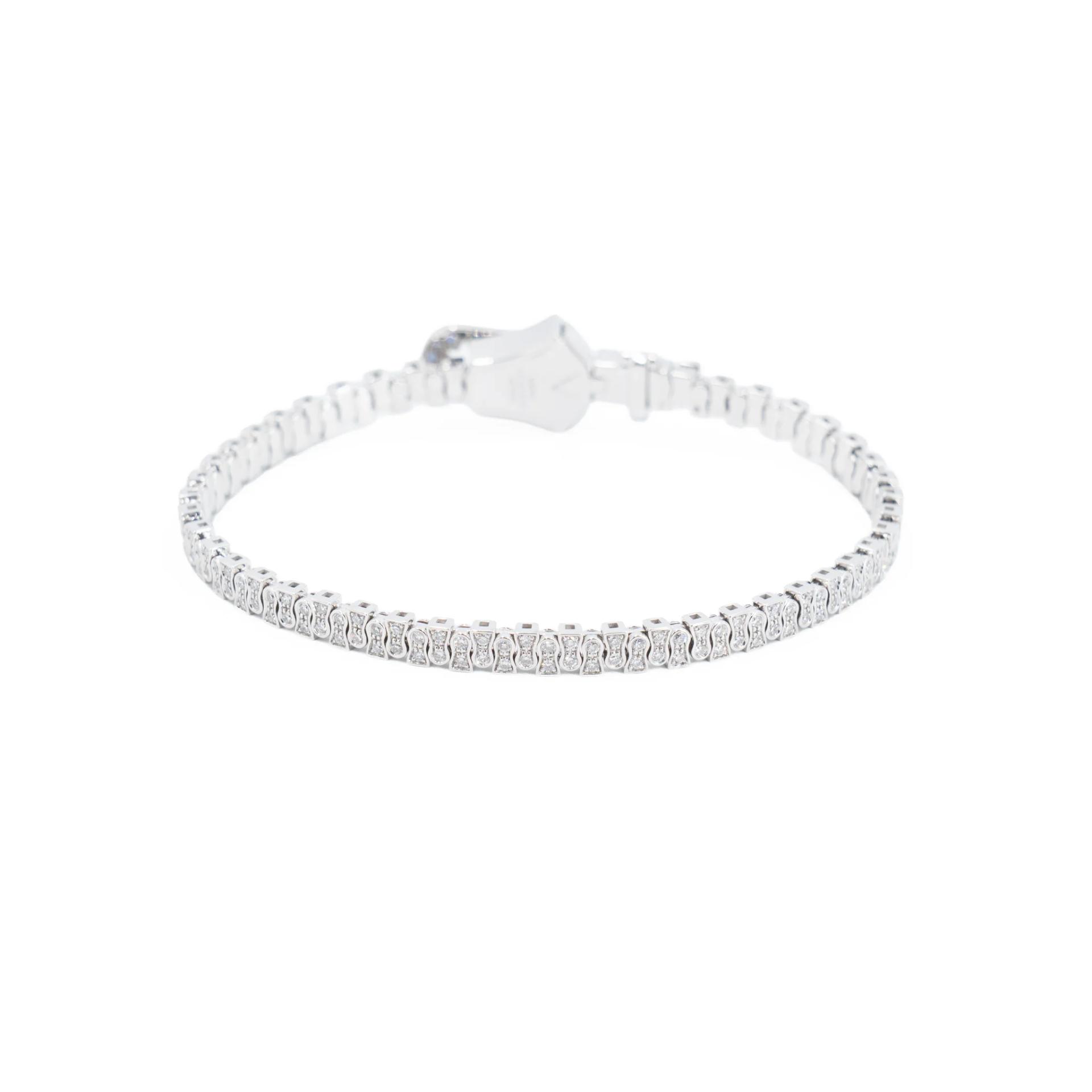 Brand New ( Rank N ) Mira MIRA Premium Collection Sapphire Mode Bracelet Blue White 18K White Gold Diamond - 4