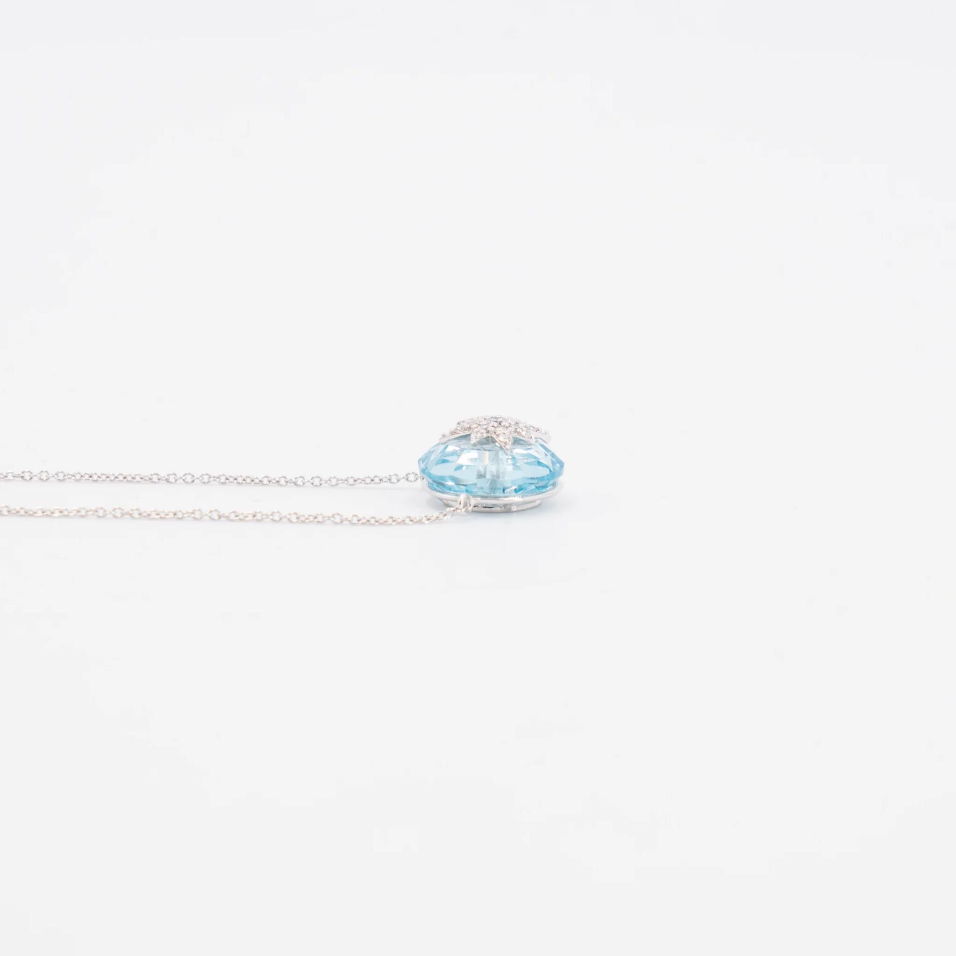 ランク N 新品 Mira ミラクル・ミー ESPOIR ネックレス ブルー ホワイト K18ホワイトゴールド ダイヤモンド - 11