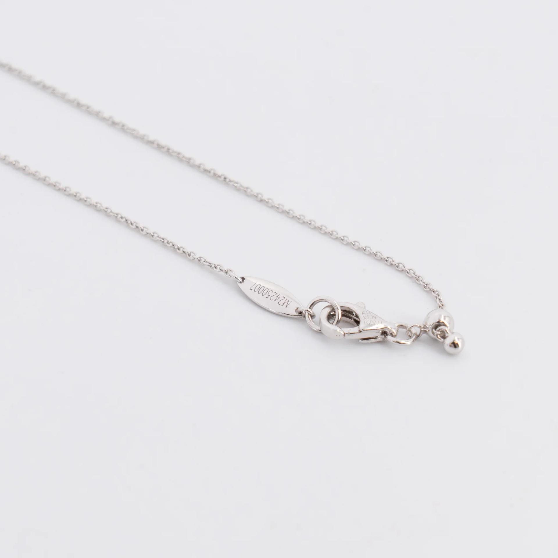 ランク N 新品 Mira ミラクル・ミー ESPOIR ネックレス ブルー ホワイト K18ホワイトゴールド ダイヤモンド - 10