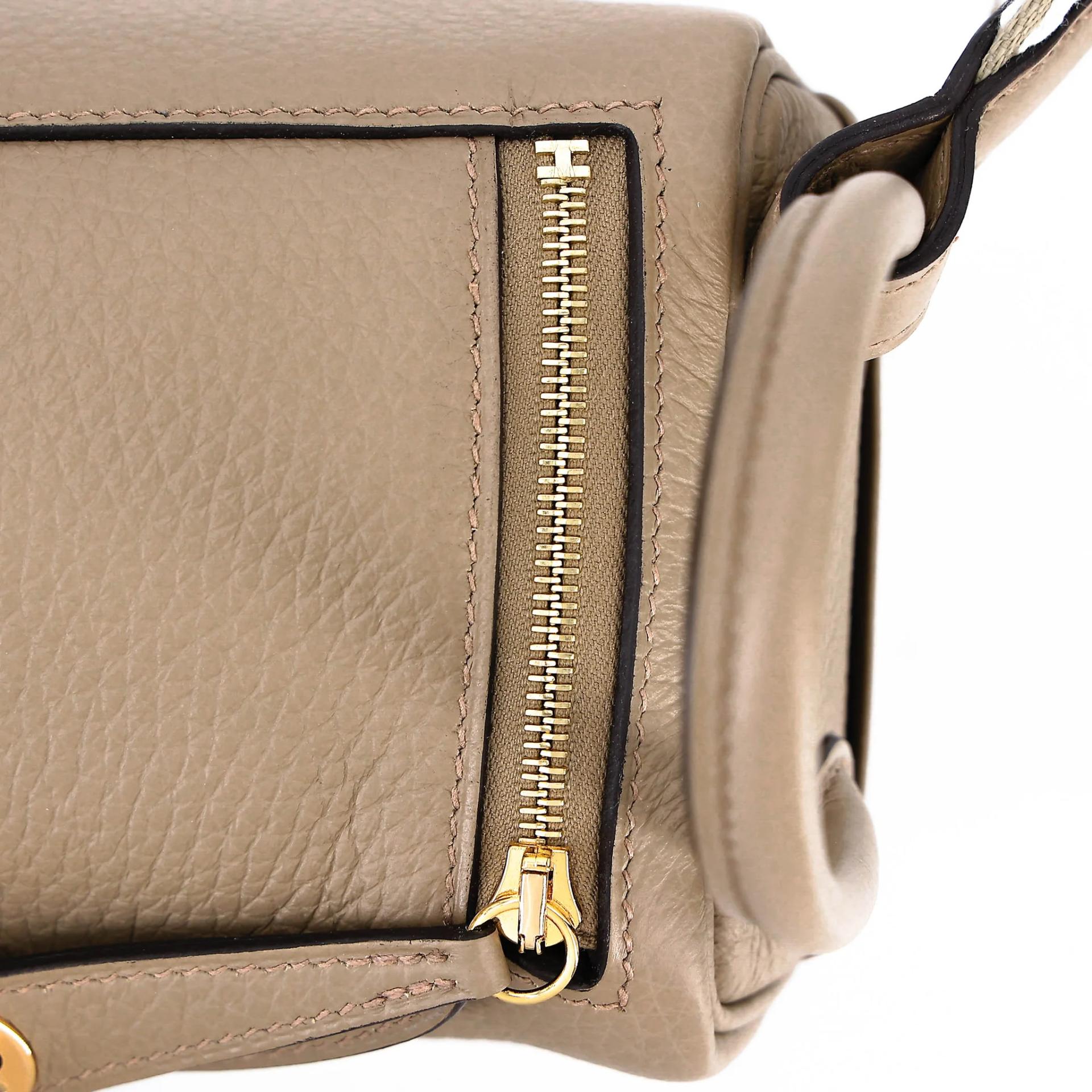 Brand New ( Rank N ) HERMÈS Mini Lindy II Beige Marfa (8Q) Clemence Gold hardware G (2026) - 8